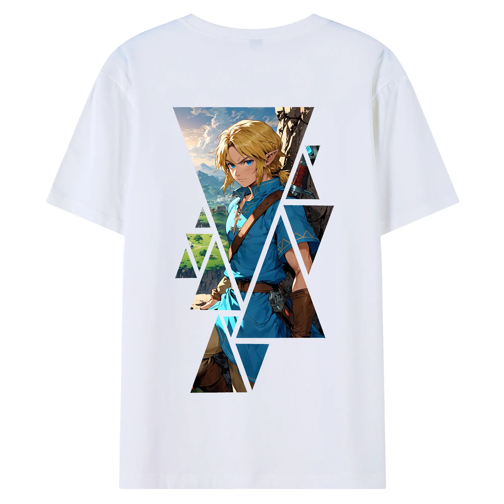 ゼルダの伝説 グッズ,リンク - 綿100％ 半袖Tシャツ ・ バックプリント ・ 快適 通気性 ・ 日常使い 散歩 スポーツ用
