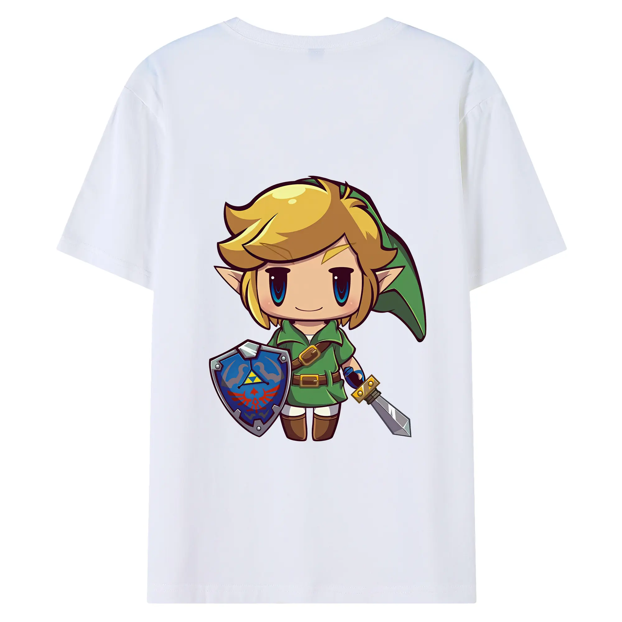 ゼルダの伝説 グッズ,リンク - 綿100％ 半袖Tシャツ ・ バックプリント ・ 快適 通気性 ・ 日常使い 散歩 スポーツ用