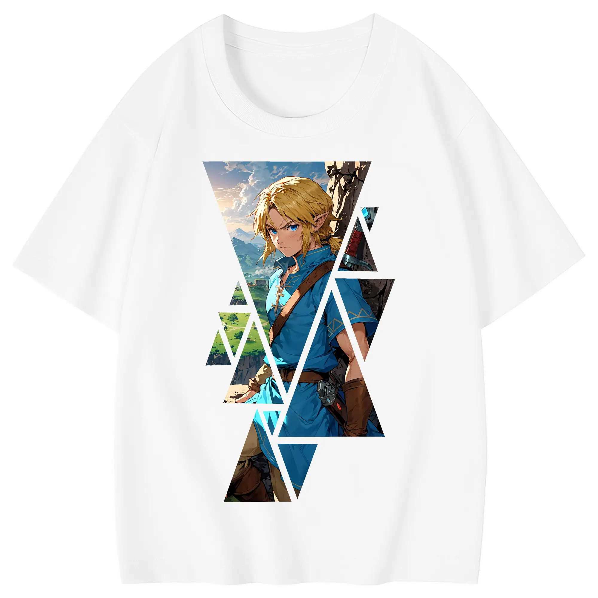 ゼルダの伝説 グッズ,リンク - 綿100％ キッズTシャツ ・ フロントプリント ・ 快適 通気性 ・ スポーツ カジュアル 散歩用