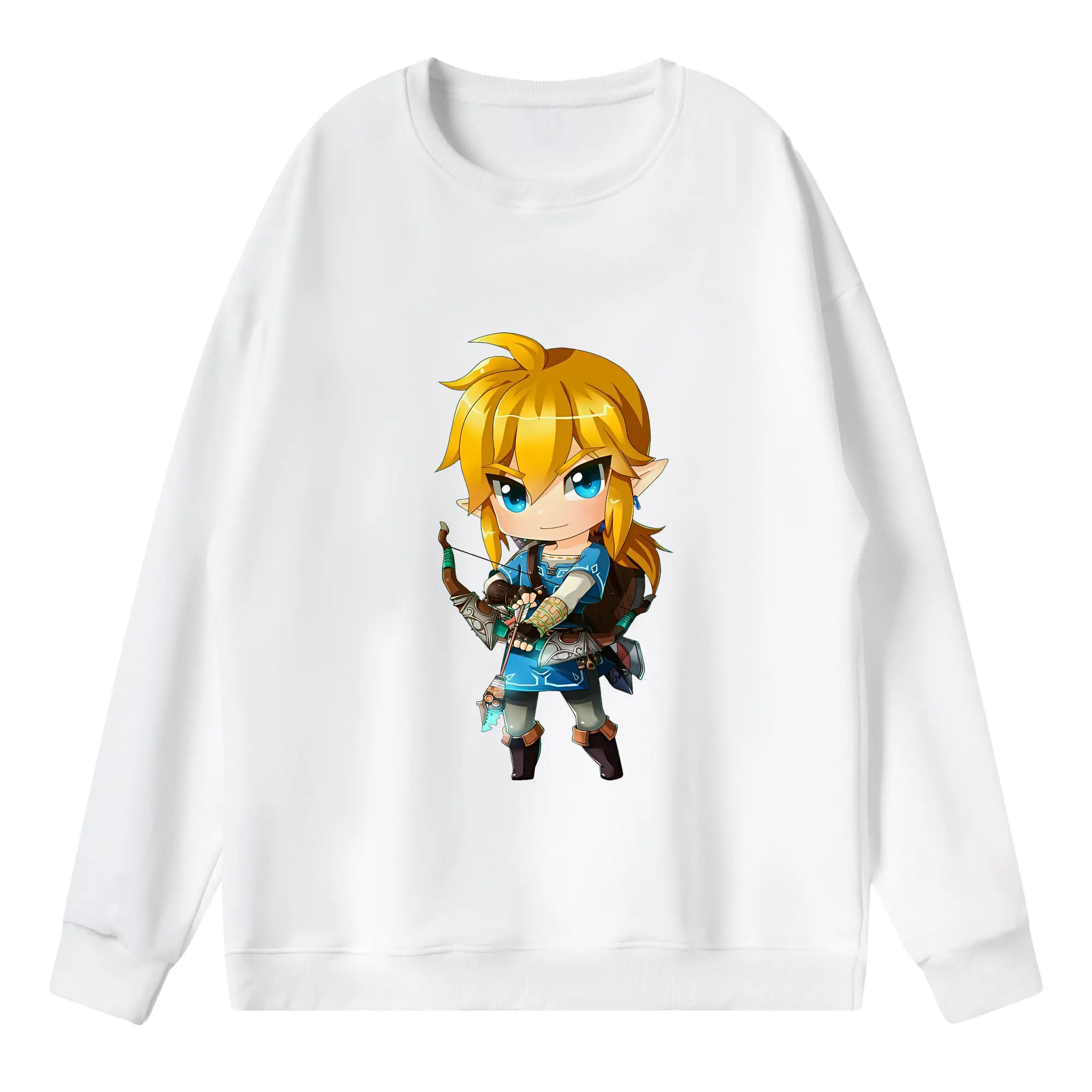 ゼルダの伝説 グッズ,リンク - 薄手 クルーネック スウェット 裏毛260g · ポリエステル 春秋向け カジュアル 男女兼用 · トレーナー デイリー スポーツ 散歩に最適