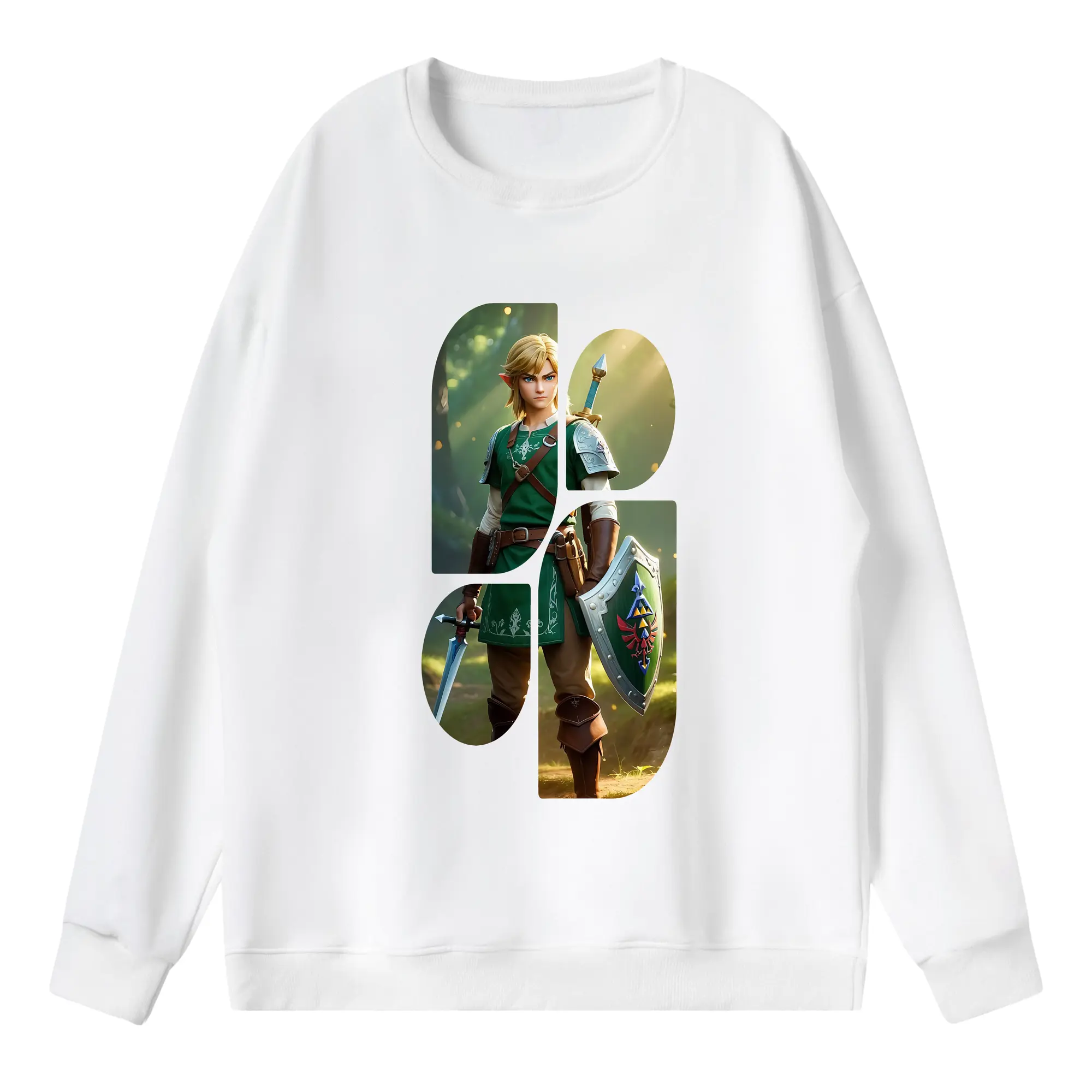 ゼルダの伝説 グッズ,リンク - 薄手 クルーネック スウェット 裏毛260g · ポリエステル 春秋向け カジュアル 男女兼用 · トレーナー デイリー スポーツ 散歩に最適