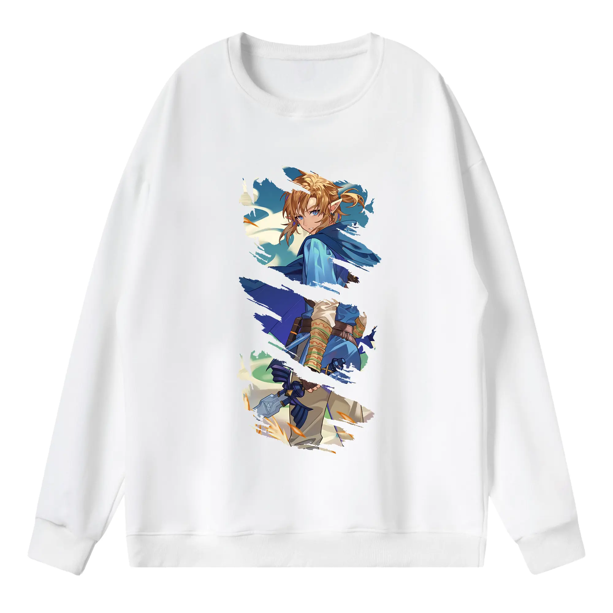 ゼルダの伝説 グッズ,リンク - 薄手 クルーネック スウェット 裏毛260g · ポリエステル 春秋向け カジュアル 男女兼用 · トレーナー デイリー スポーツ 散歩に最適