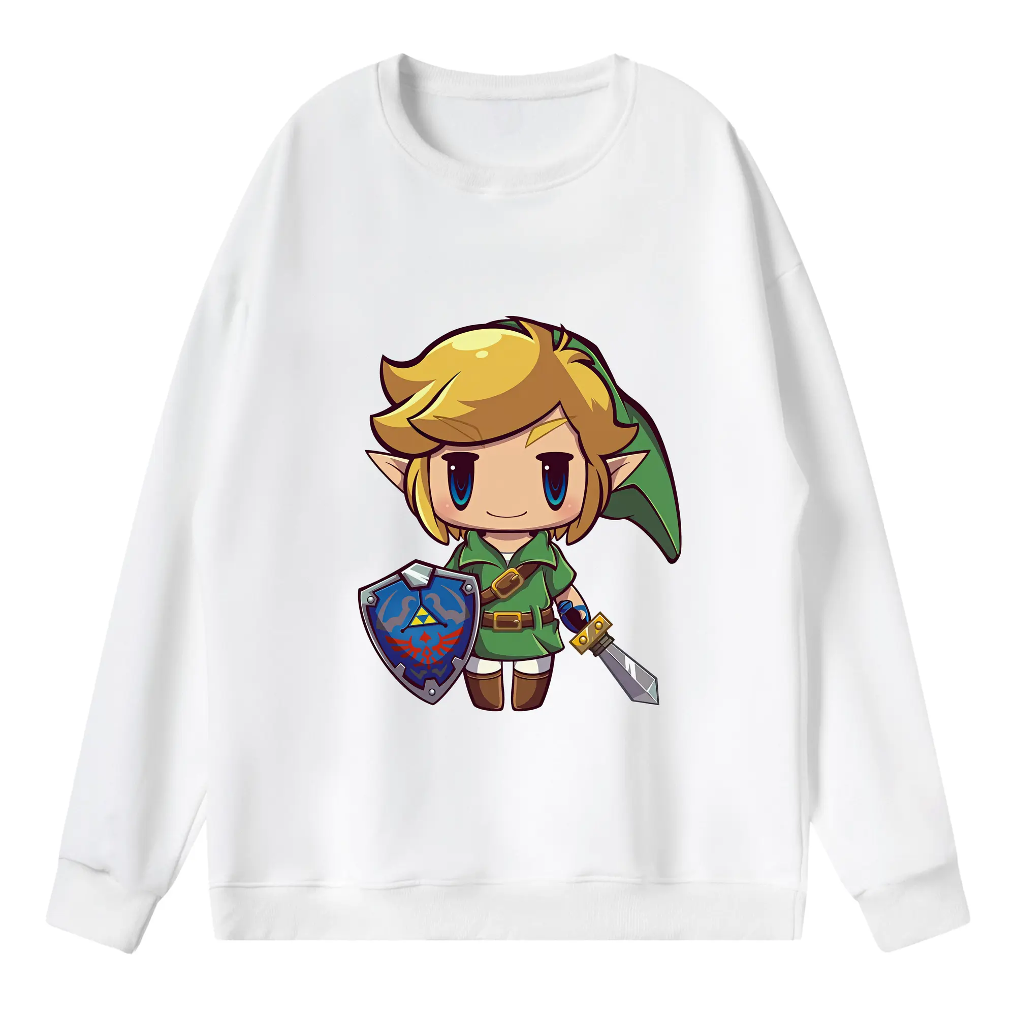 ゼルダの伝説 グッズ,リンク - 薄手 クルーネック スウェット 裏毛260g · ポリエステル 春秋向け カジュアル 男女兼用 · トレーナー デイリー スポーツ 散歩に最適