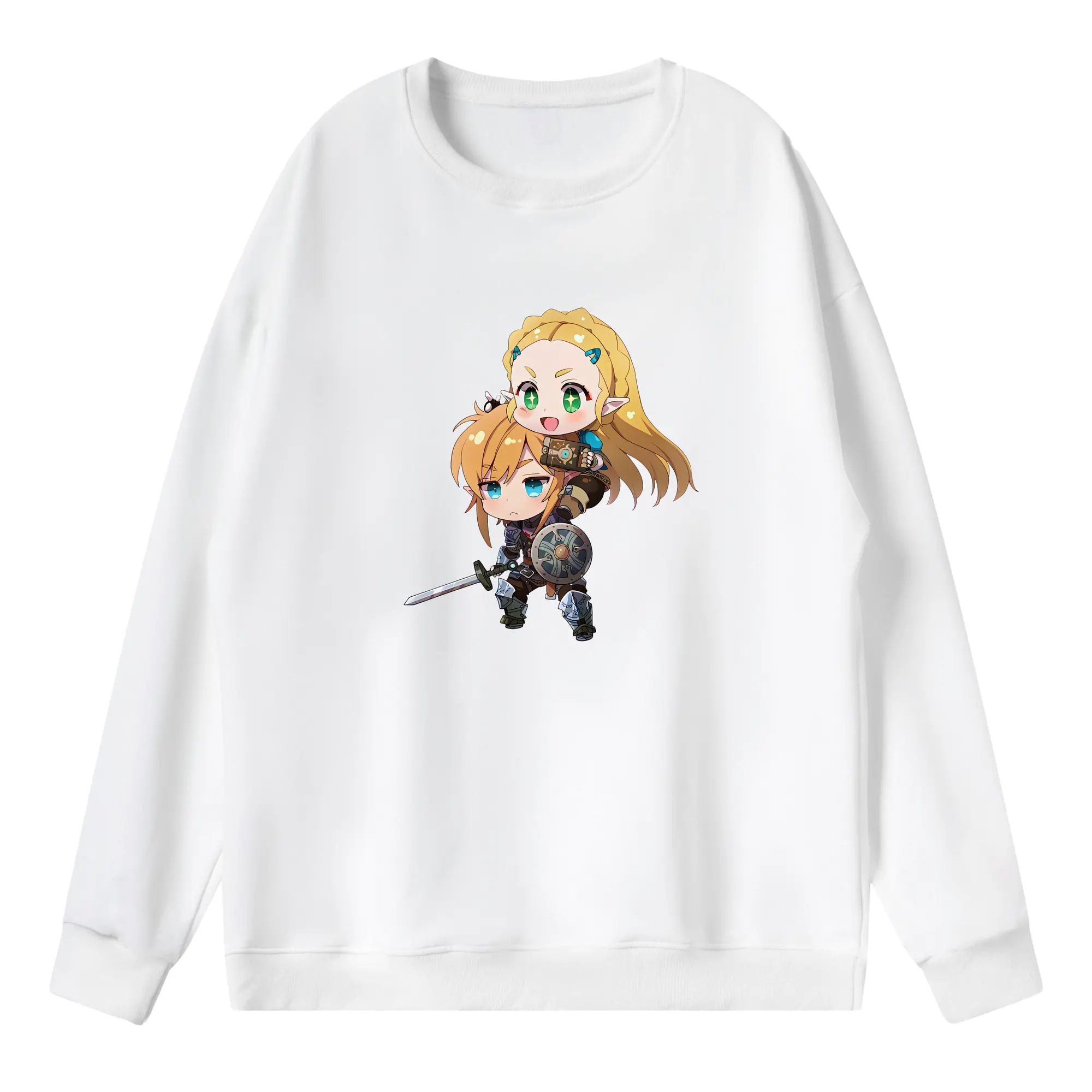 ゼルダの伝説 グッズ,ゼルダ姫 - 薄手 クルーネック スウェット 裏毛260g · ポリエステル 春秋向け カジュアル 男女兼用 · トレーナー デイリー スポーツ 散歩に最適