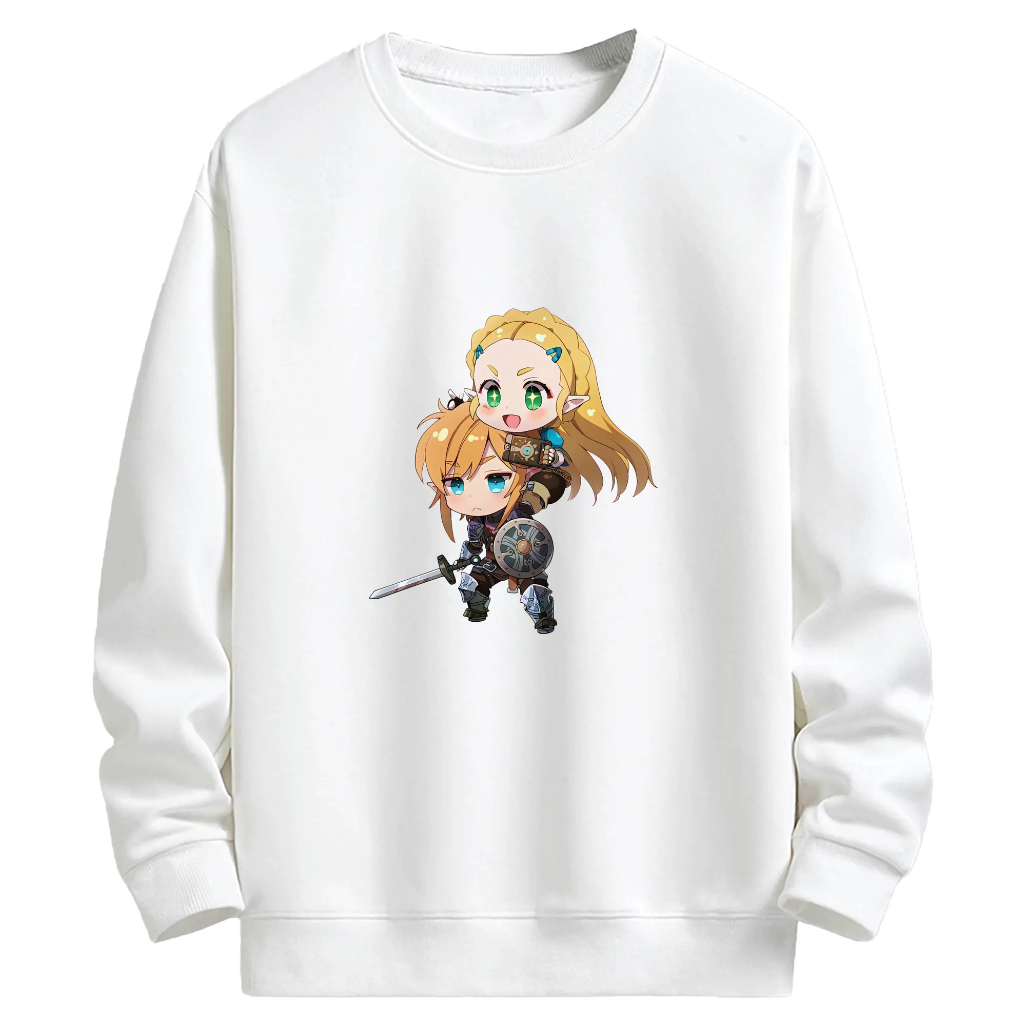ゼルダの伝説 グッズ,ゼルダ姫 - キッズ クルーネックスウェットシャツ ・ フロントプリント ・ 綿80％ ポリエステル20％ ・ 快適 通学 スポーツ 日常使い お散歩用