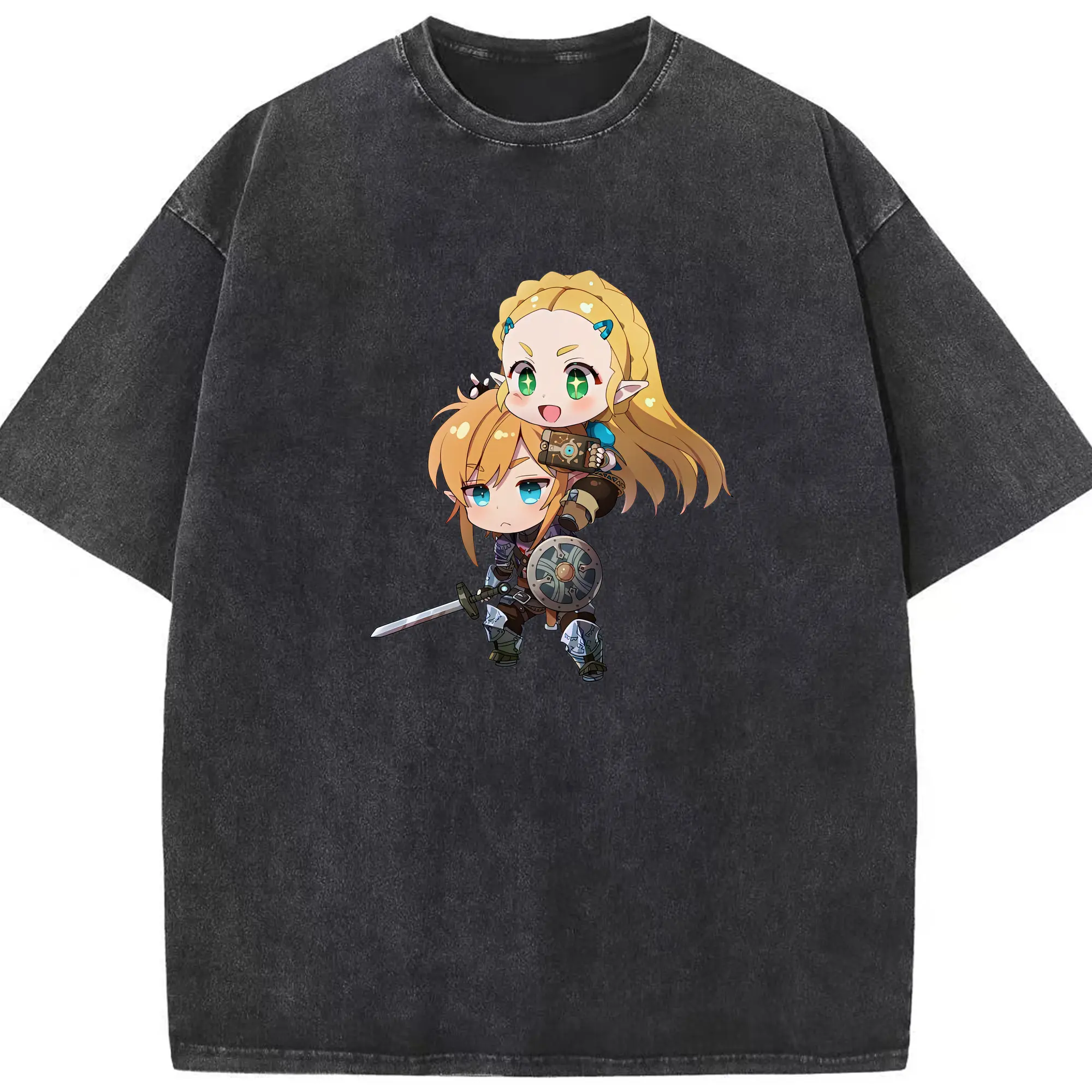ゼルダの伝説 グッズ,ゼルダ姫 - 綿100％ ヴィンテージ風 半袖Tシャツ ・ フロントプリント ・ 柔らか肌触り ・ 通気性 快適 ・ スポーツ カジュアル 外出用