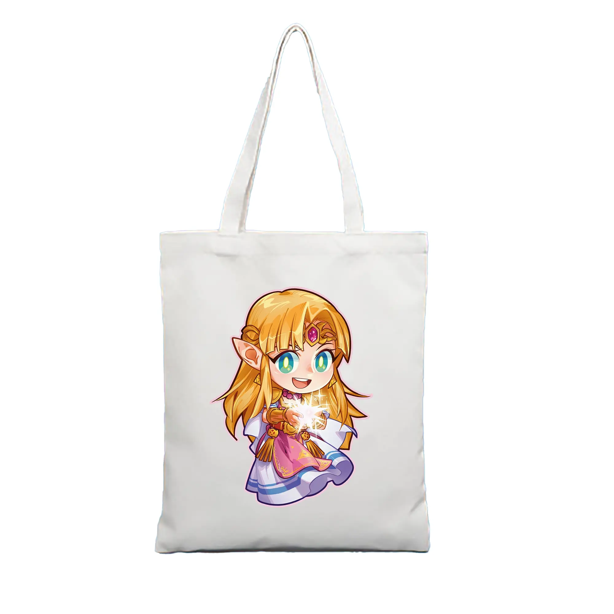 ゼルダの伝説 グッズ,ゼルダ姫 - 縦型キャンバス手提げバッグ（トートバッグ） ・ キャンバス素材 ・ ショッピング用 ・ 軽量 丈夫 お手入れ簡単