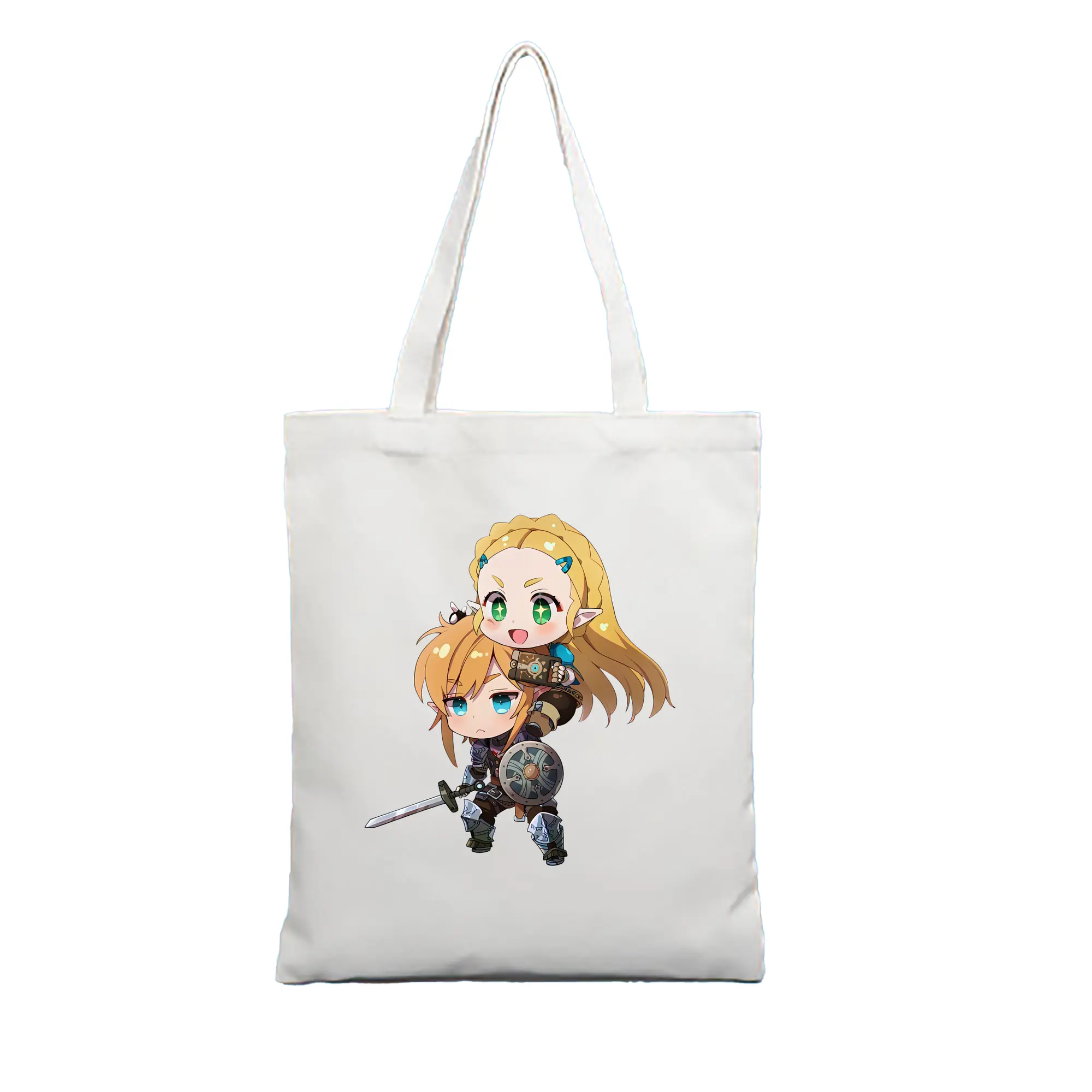 ゼルダの伝説 グッズ,ゼルダ姫 - 縦型キャンバス手提げバッグ（トートバッグ） ・ キャンバス素材 ・ ショッピング用 ・ 軽量 丈夫 お手入れ簡単