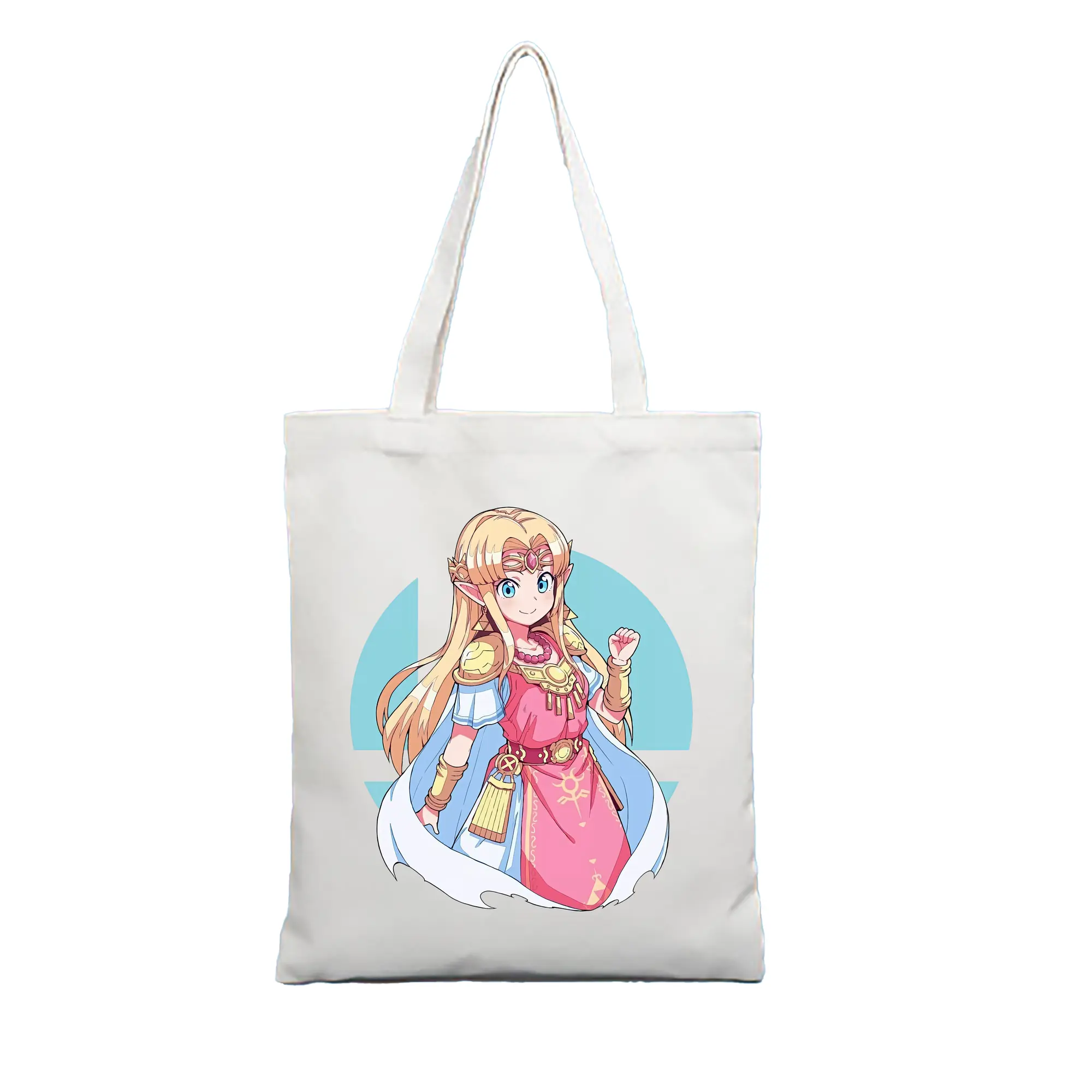 ゼルダの伝説 グッズ,ゼルダ姫 - 縦型キャンバス手提げバッグ（トートバッグ） ・ キャンバス素材 ・ ショッピング用 ・ 軽量 丈夫 お手入れ簡単