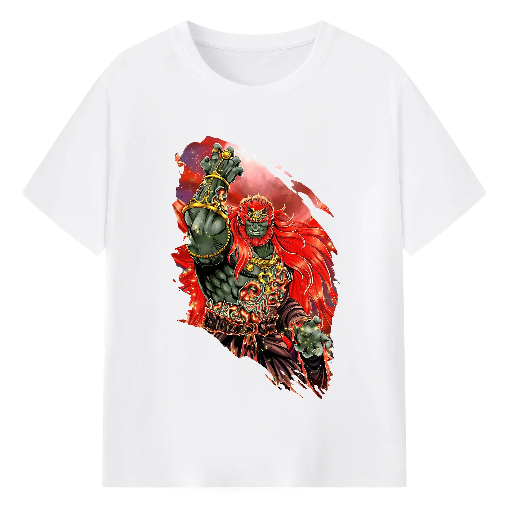 ゼルダの伝説 グッズ,ガノンドロフ - 綿100％ 半袖Tシャツ ・ フロントプリント ・ 快適 通気性 ・ 日常使い 散歩 スポーツ用