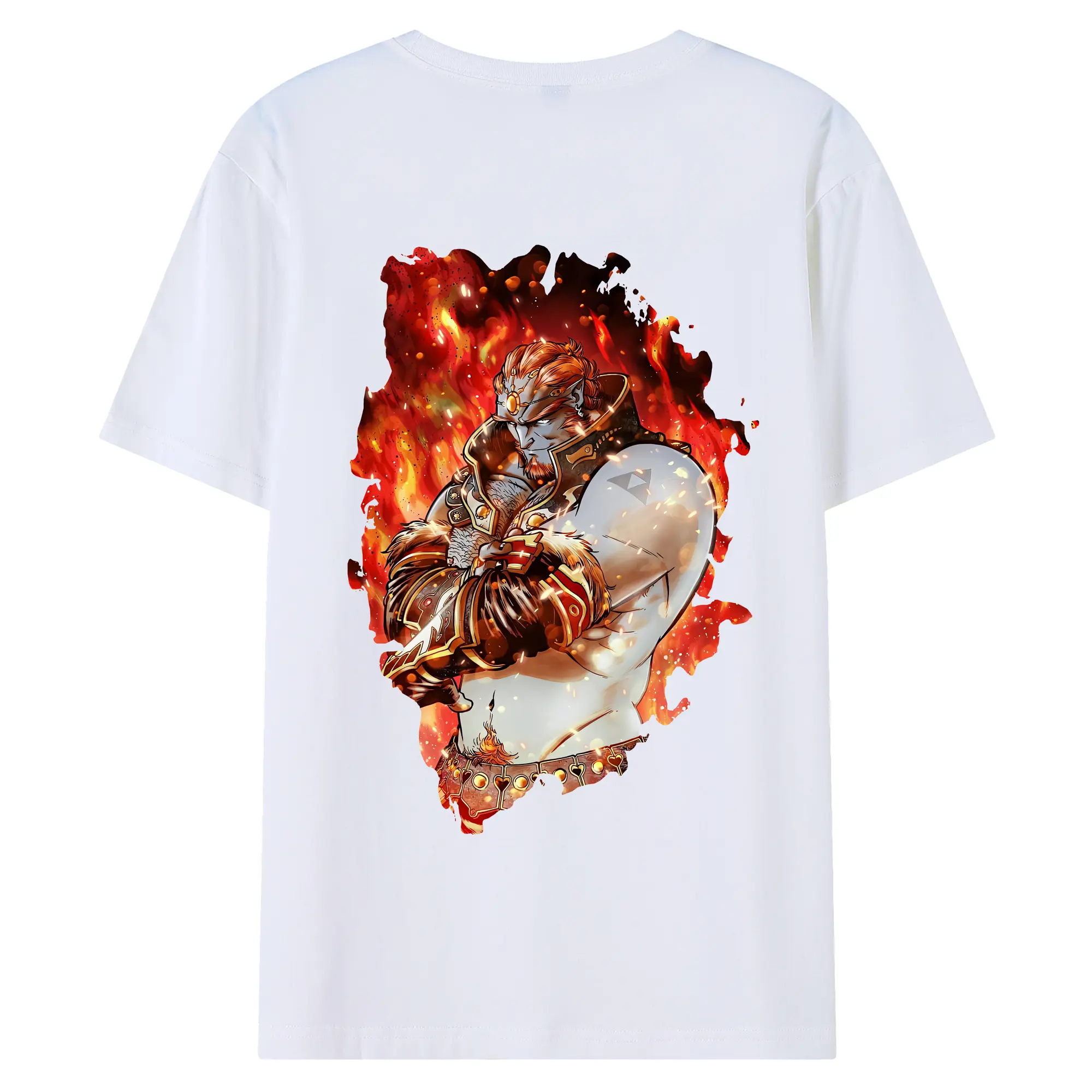 ゼルダの伝説 グッズ,ガノンドロフ - 綿100％ 半袖Tシャツ ・ バックプリント ・ 快適 通気性 ・ 日常使い 散歩 スポーツ用