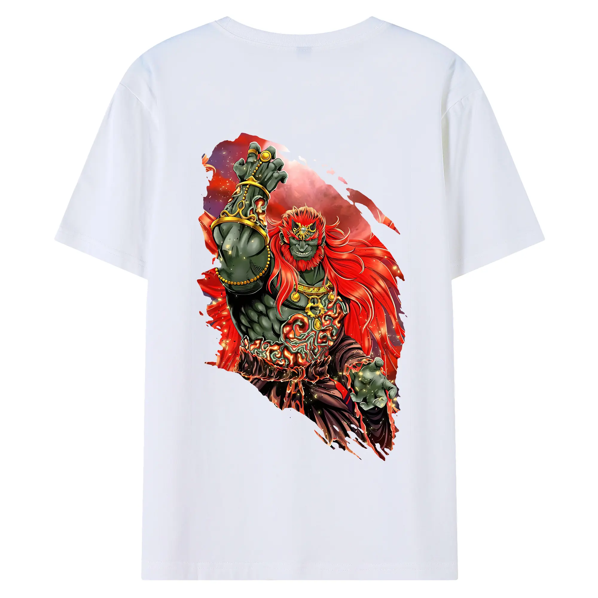 ゼルダの伝説 グッズ,ガノンドロフ - 綿100％ 半袖Tシャツ ・ バックプリント ・ 快適 通気性 ・ 日常使い 散歩 スポーツ用