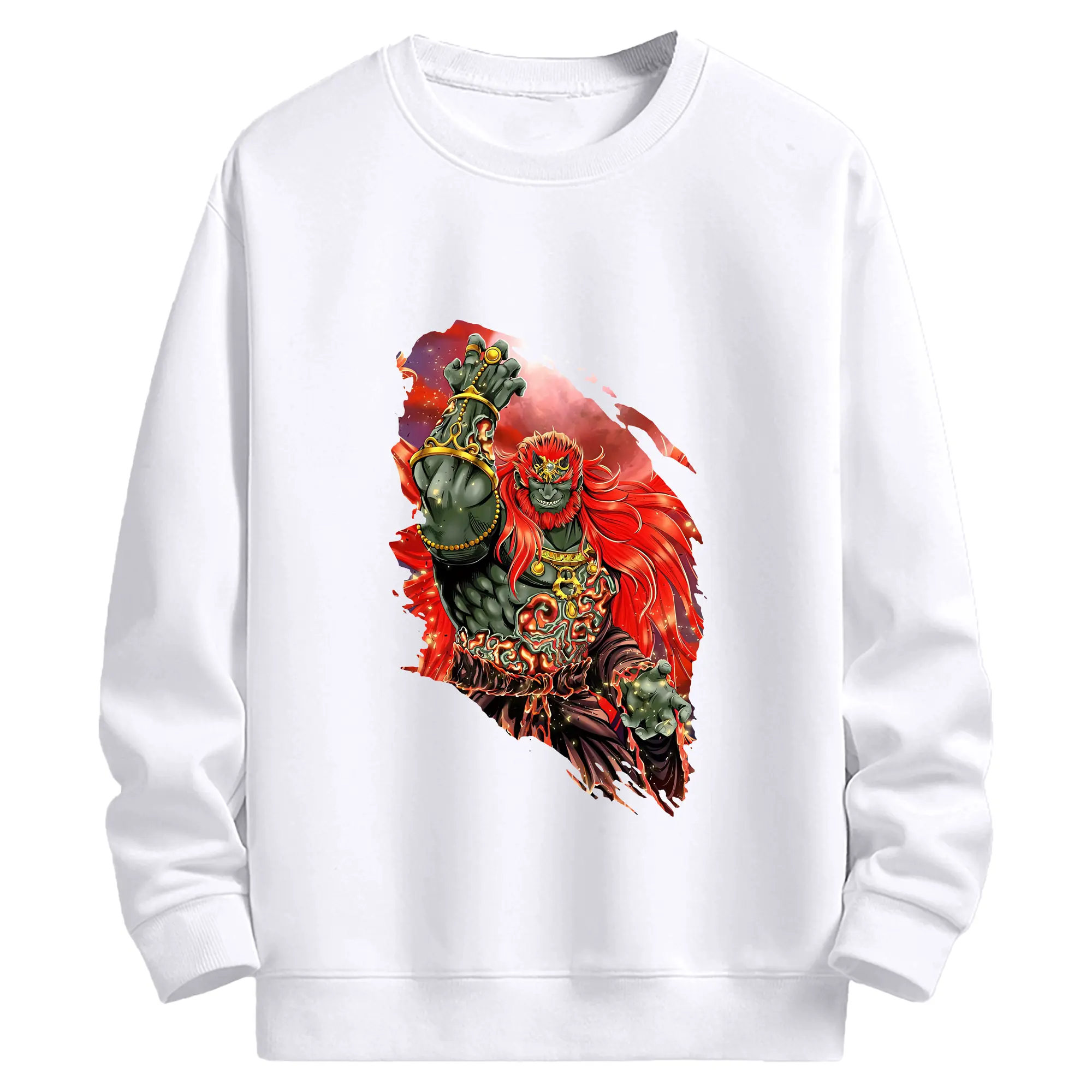 ゼルダの伝説 グッズ,ガノンドロフ - 高品質 クルーネック スウェット ・ コットン59％ ポリエステル41％ ・ ユニセックス 長袖 トレーナー ・ カジュアル デイリー スポーツ 散歩用