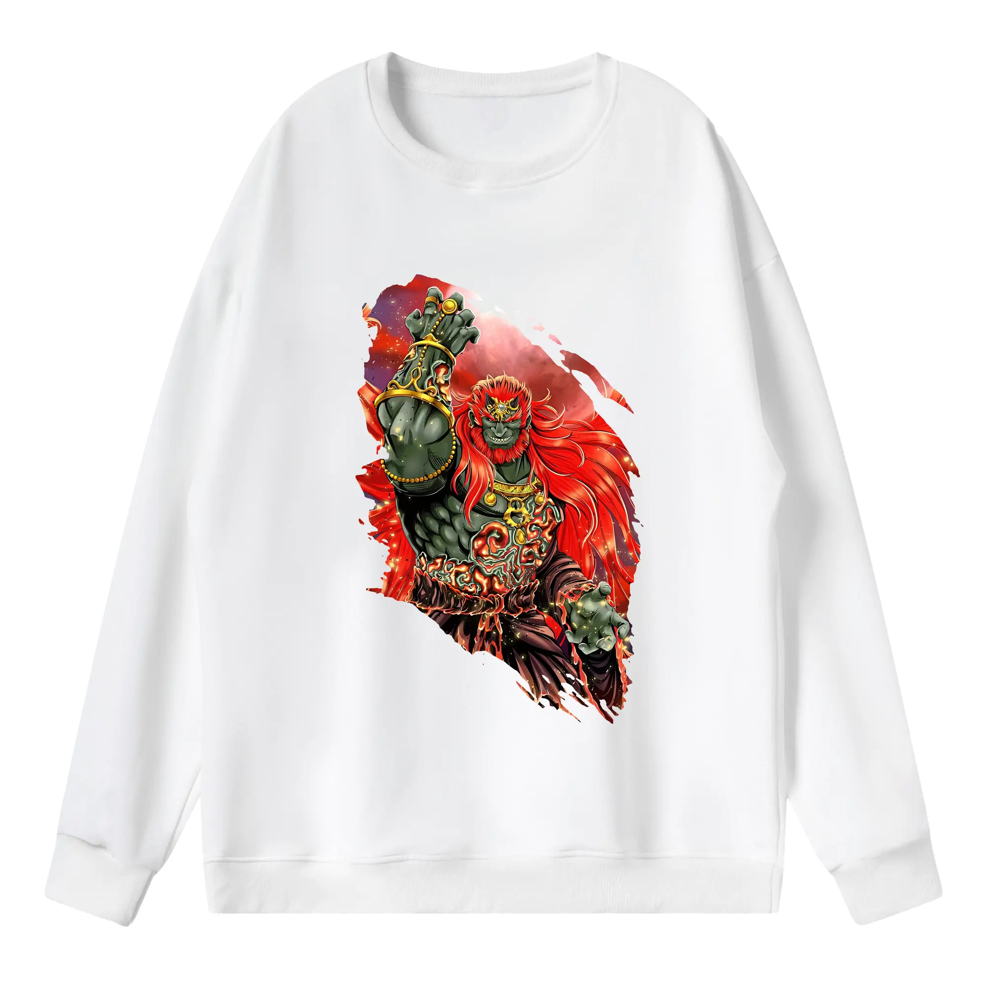 ゼルダの伝説 グッズ,ガノンドロフ - 薄手 クルーネック スウェット 裏毛260g · ポリエステル 春秋向け カジュアル 男女兼用 · トレーナー デイリー スポーツ 散歩に最適