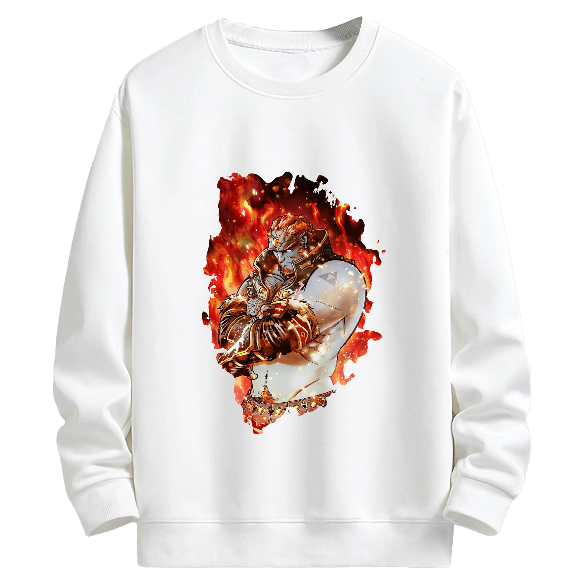 ゼルダの伝説 グッズ,ガノンドロフ - キッズ クルーネックスウェットシャツ ・ フロントプリント ・ 綿80％ ポリエステル20％ ・ 快適 通学 スポーツ 日常使い お散歩用