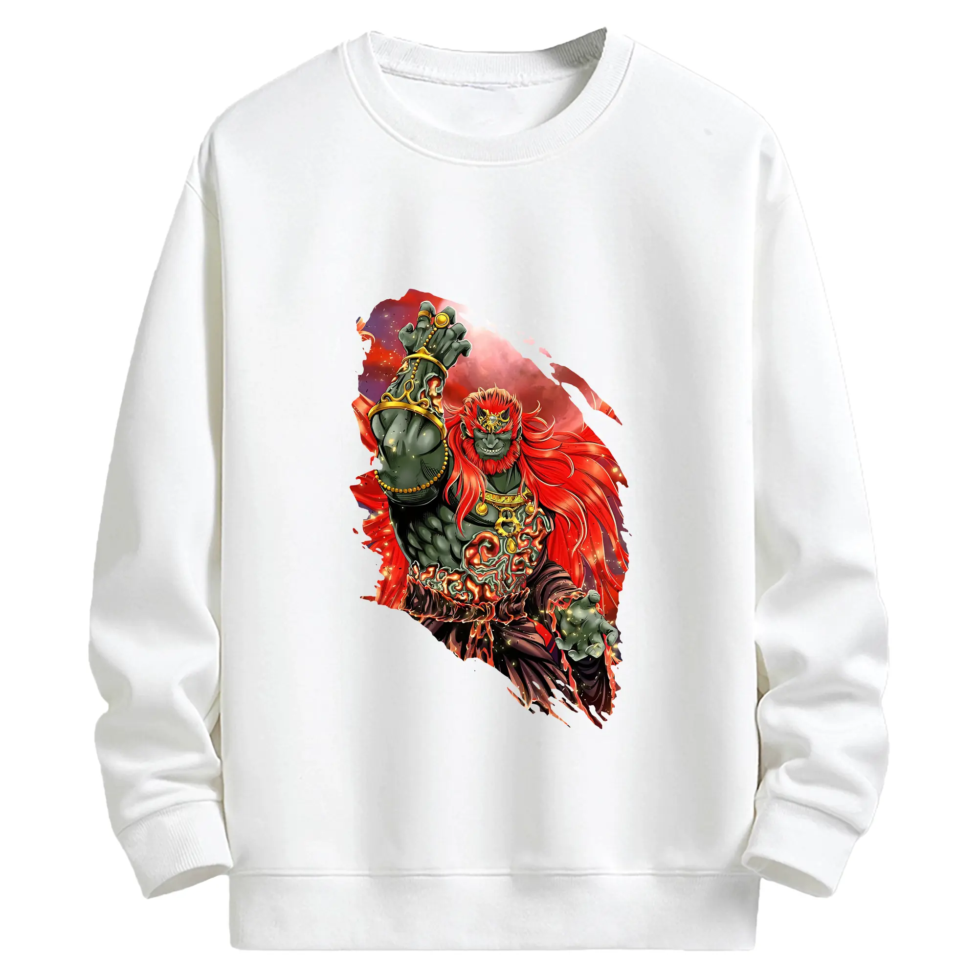 ゼルダの伝説 グッズ,ガノンドロフ - キッズ クルーネックスウェットシャツ ・ フロントプリント ・ 綿80％ ポリエステル20％ ・ 快適 通学 スポーツ 日常使い お散歩用