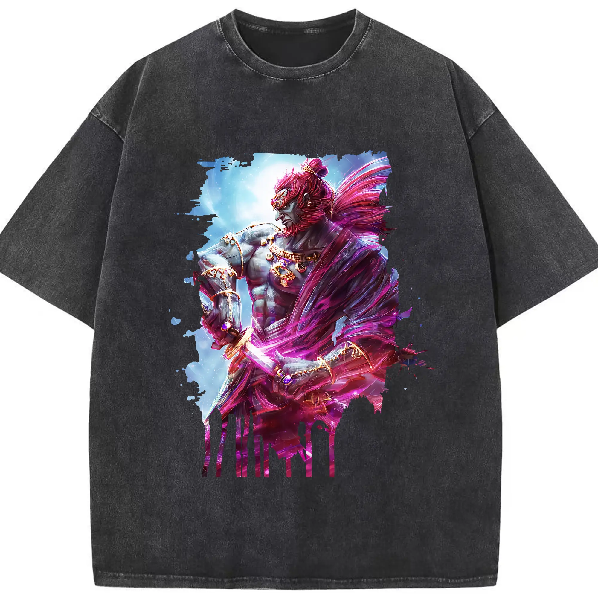 ゼルダの伝説 グッズ,ガノンドロフ - 綿100％ ヴィンテージ風 半袖Tシャツ ・ フロントプリント ・ 柔らか肌触り ・ 通気性 快適 ・ スポーツ カジュアル 外出用