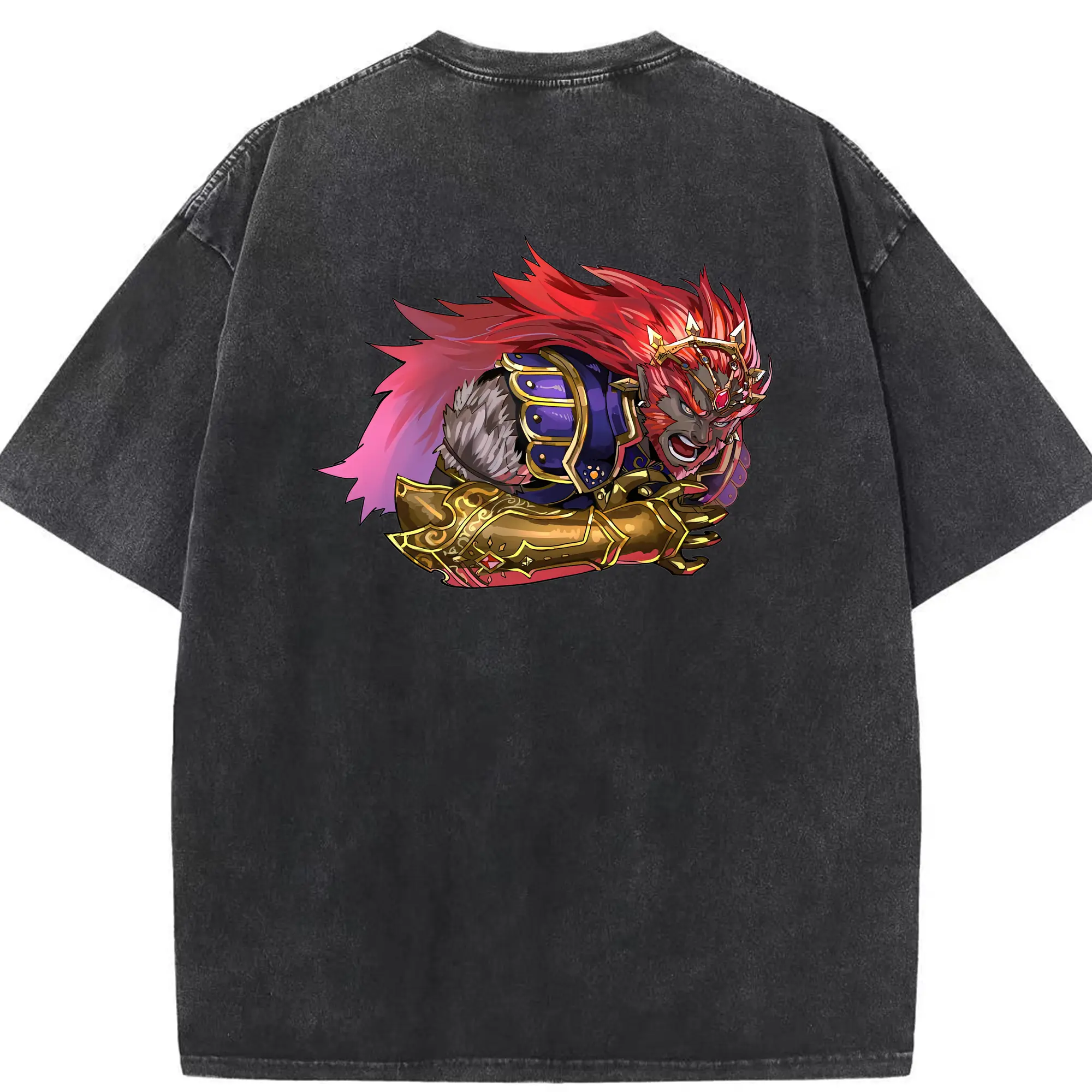 ゼルダの伝説 グッズ,ガノンドロフ - 綿100％ ヴィンテージ風 半袖Tシャツ ・ 背面プリント ・ 柔らか肌触り ・ 通気性 快適 ・ スポーツ カジュアル 外出用