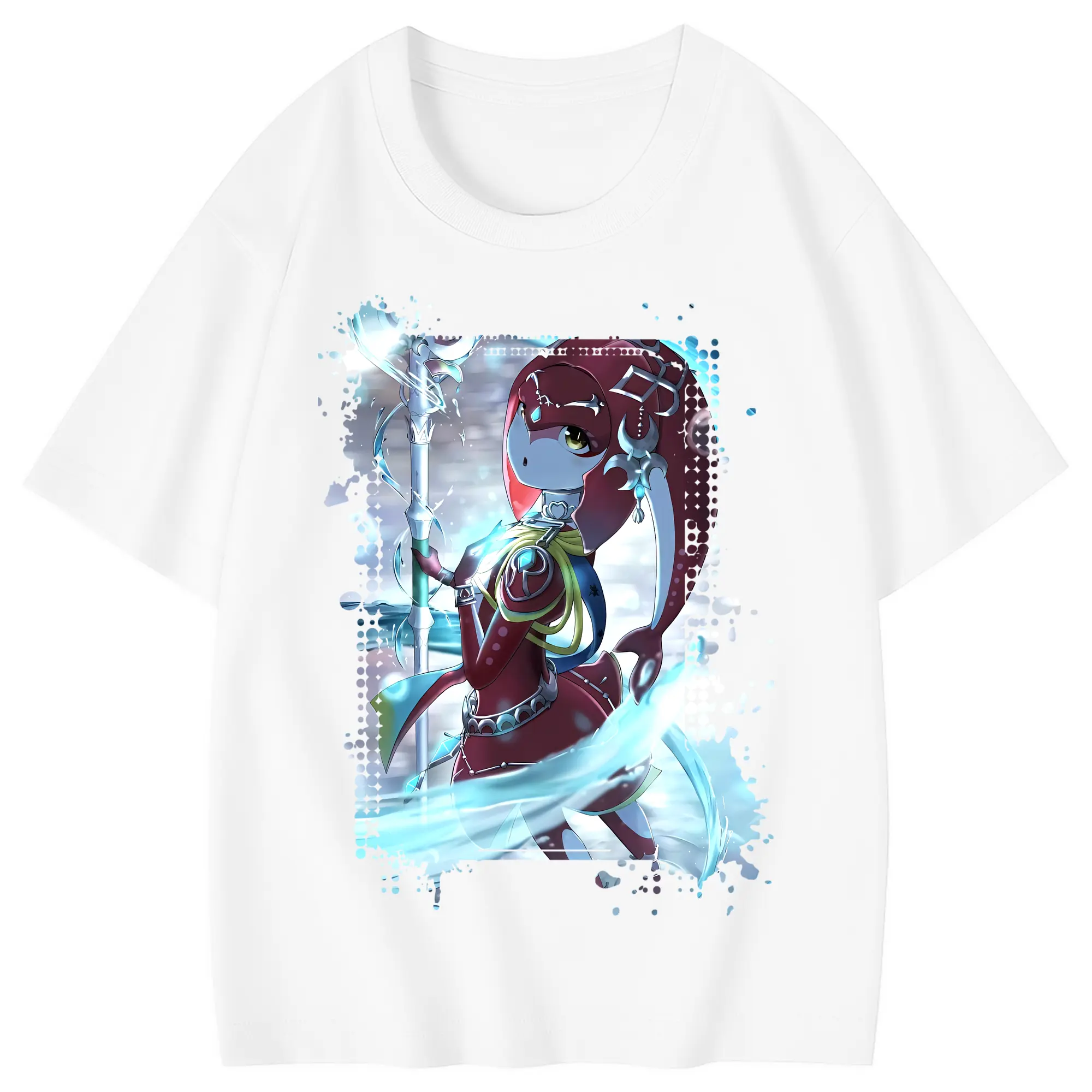 ゼルダの伝説 グッズ,Mipha - 綿100％ キッズTシャツ ・ フロントプリント ・ 快適 通気性 ・ スポーツ カジュアル 散歩用