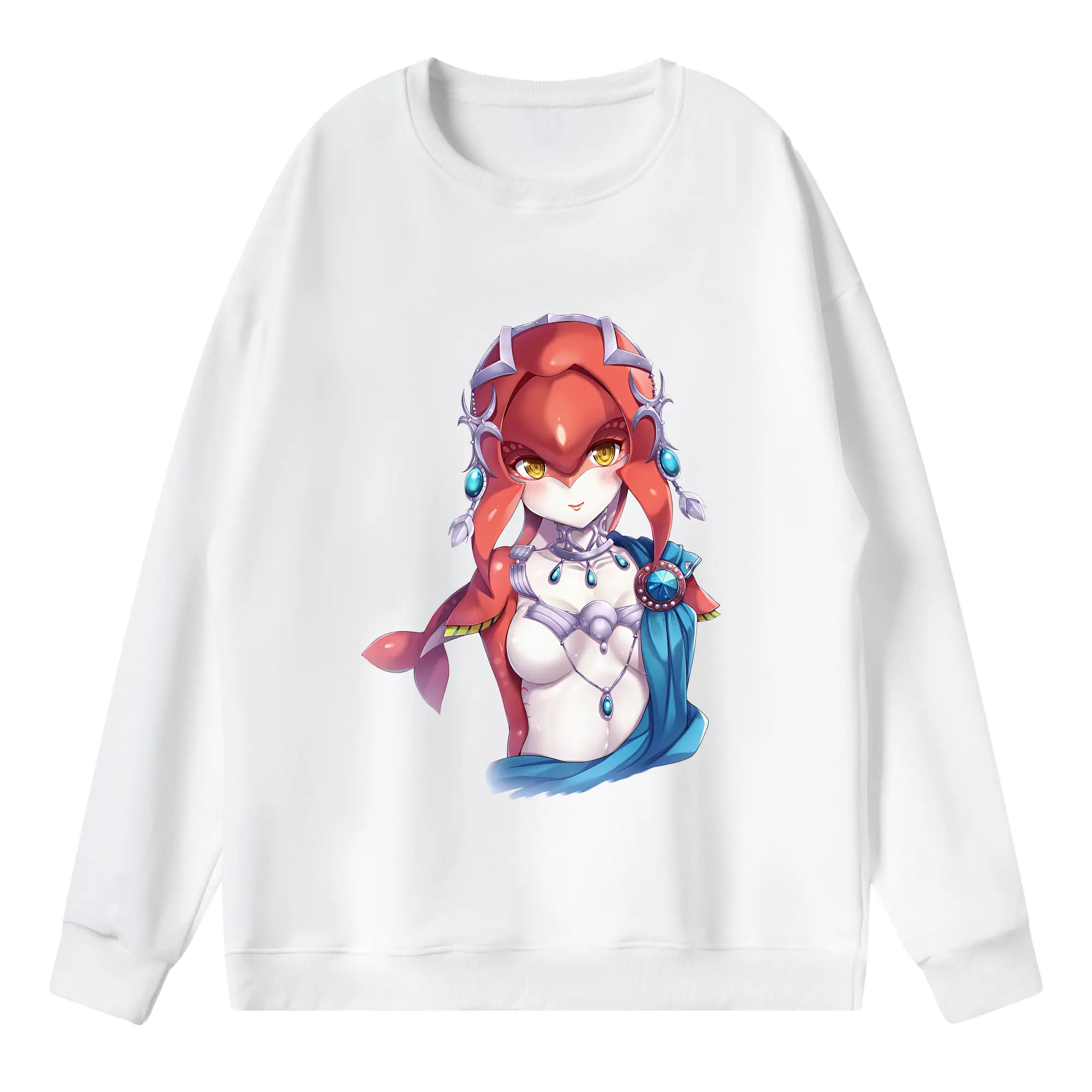 ゼルダの伝説 グッズ,Mipha - 薄手 クルーネック スウェット 裏毛260g · ポリエステル 春秋向け カジュアル 男女兼用 · トレーナー デイリー スポーツ 散歩に最適