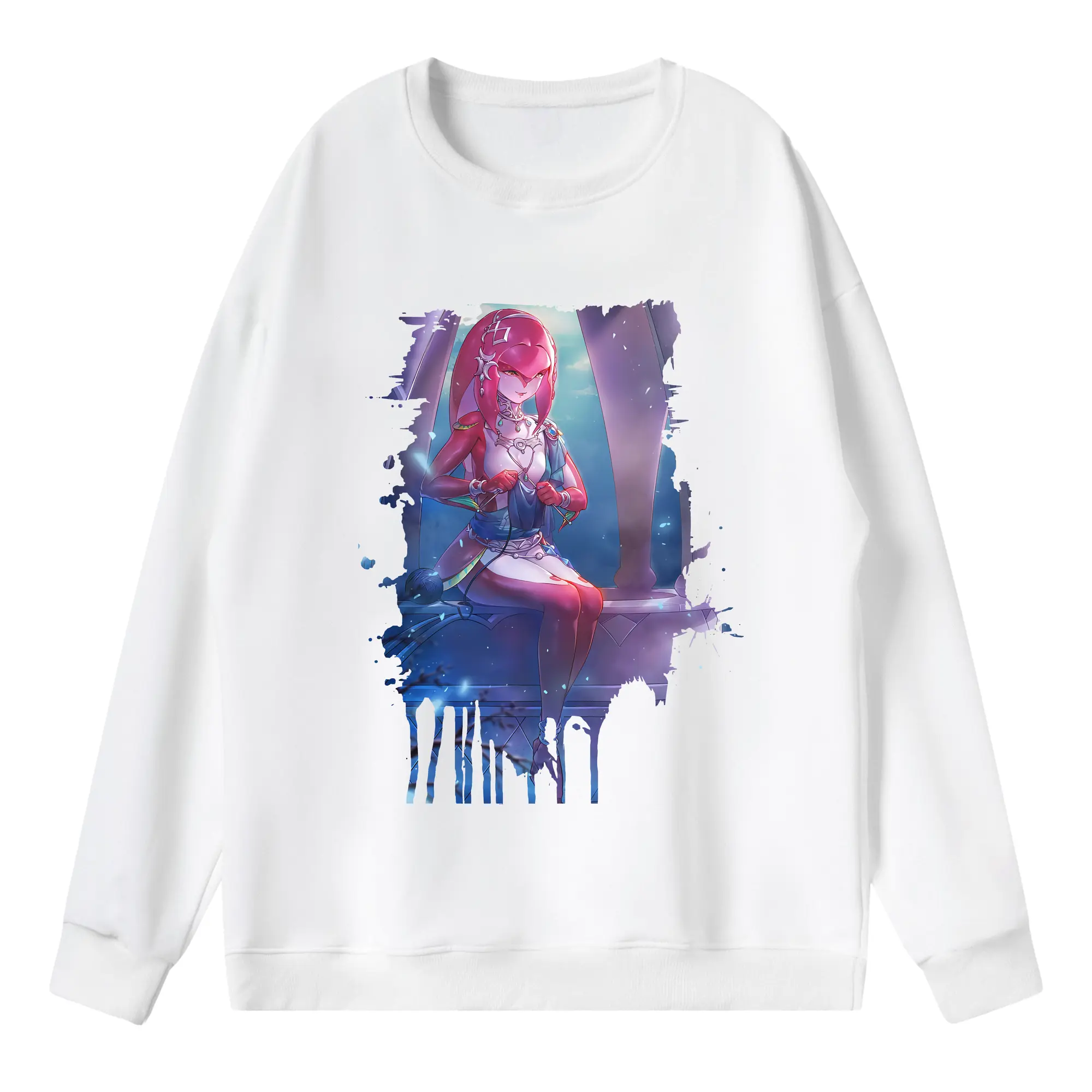 ゼルダの伝説 グッズ,Mipha - 薄手 クルーネック スウェット 裏毛260g · ポリエステル 春秋向け カジュアル 男女兼用 · トレーナー デイリー スポーツ 散歩に最適