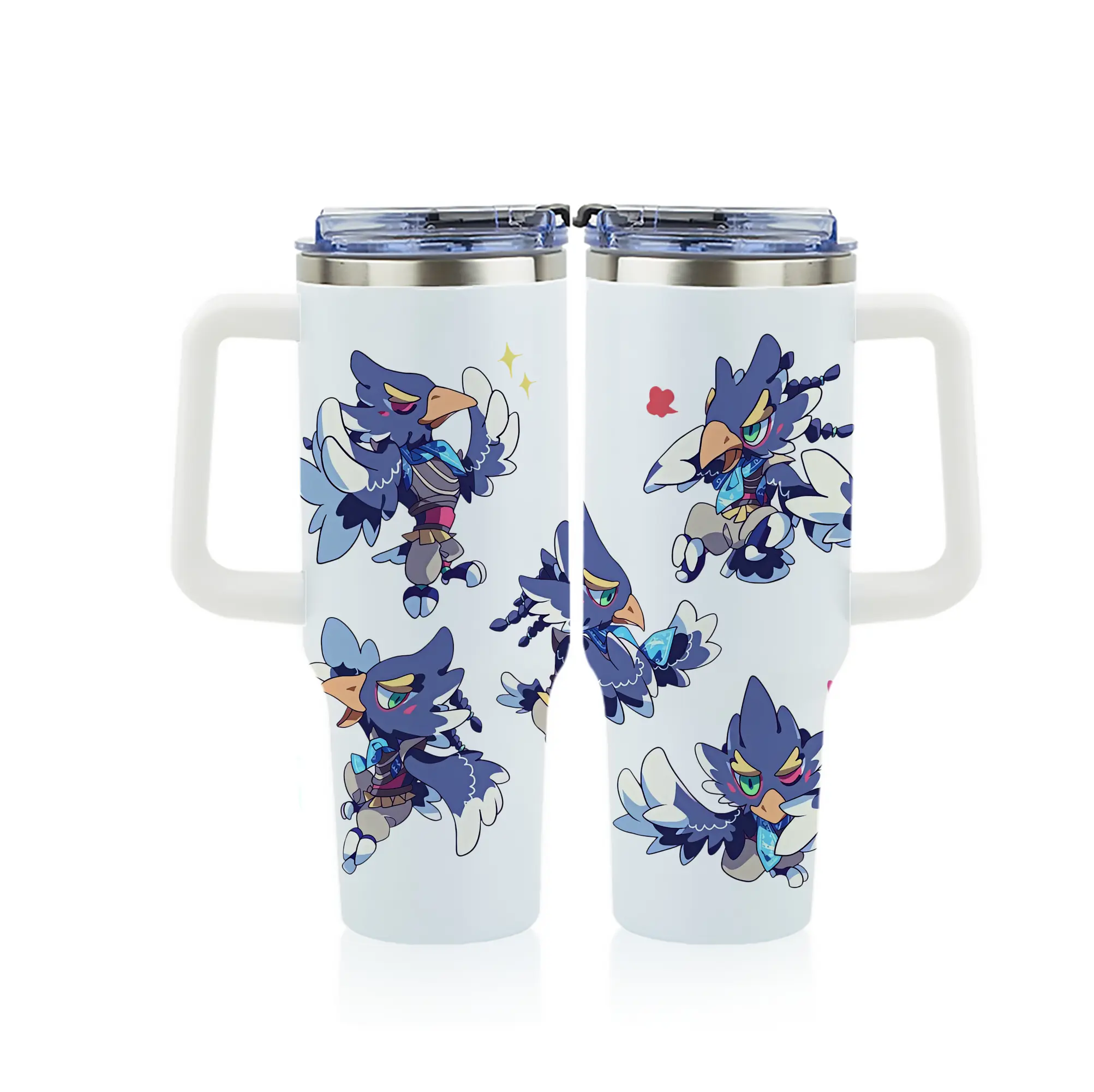 ゼルダの伝説 グッズ,Revali - 1200mL フルプリント車用タンブラー ・ 304ステンレス 内側 ・ 201ステンレス 外側 ・ 保温 保冷 ・ 通勤 ドライブ アウトドア用