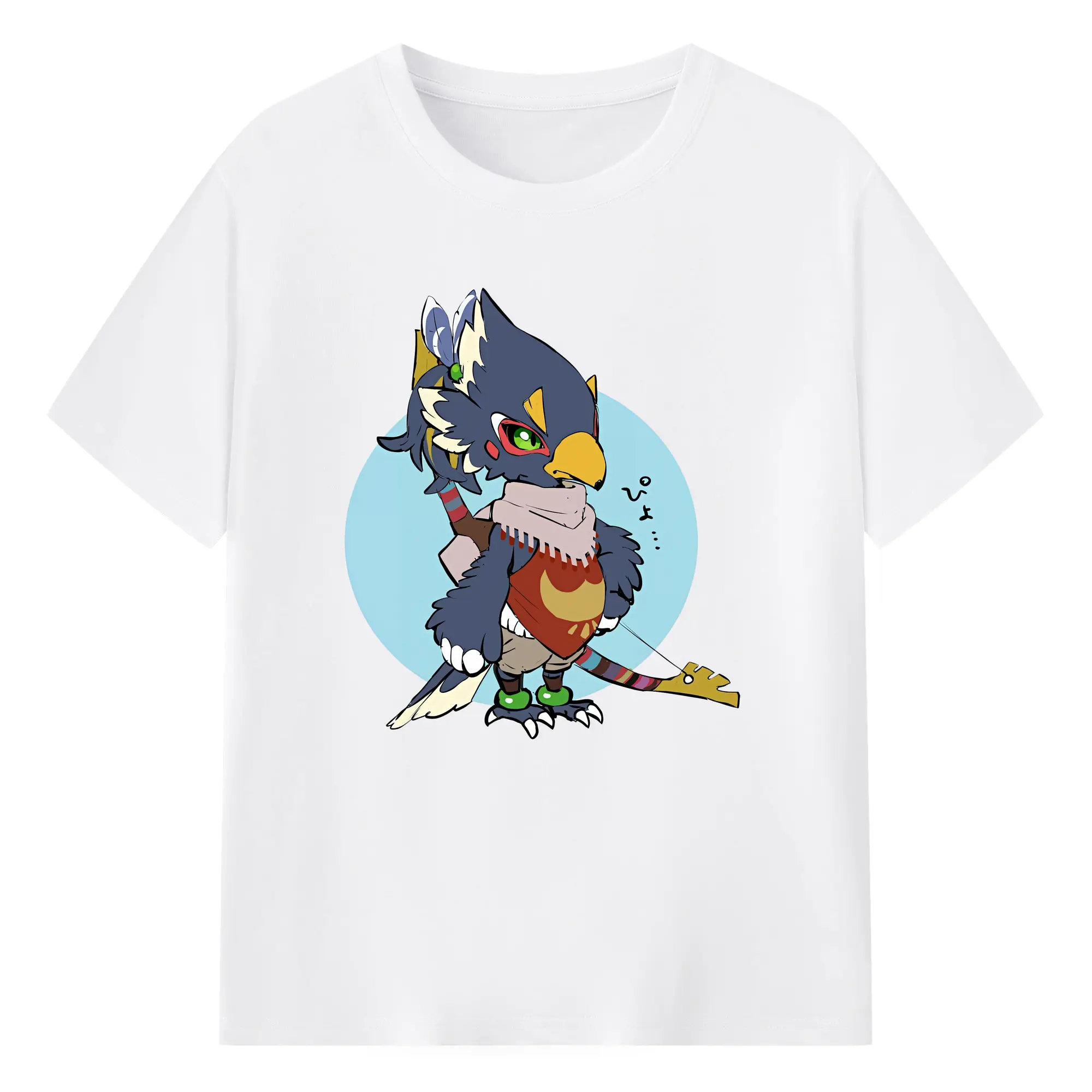 ゼルダの伝説 グッズ,Revali - 綿100％ 半袖Tシャツ ・ フロントプリント ・ 快適 通気性 ・ 日常使い 散歩 スポーツ用