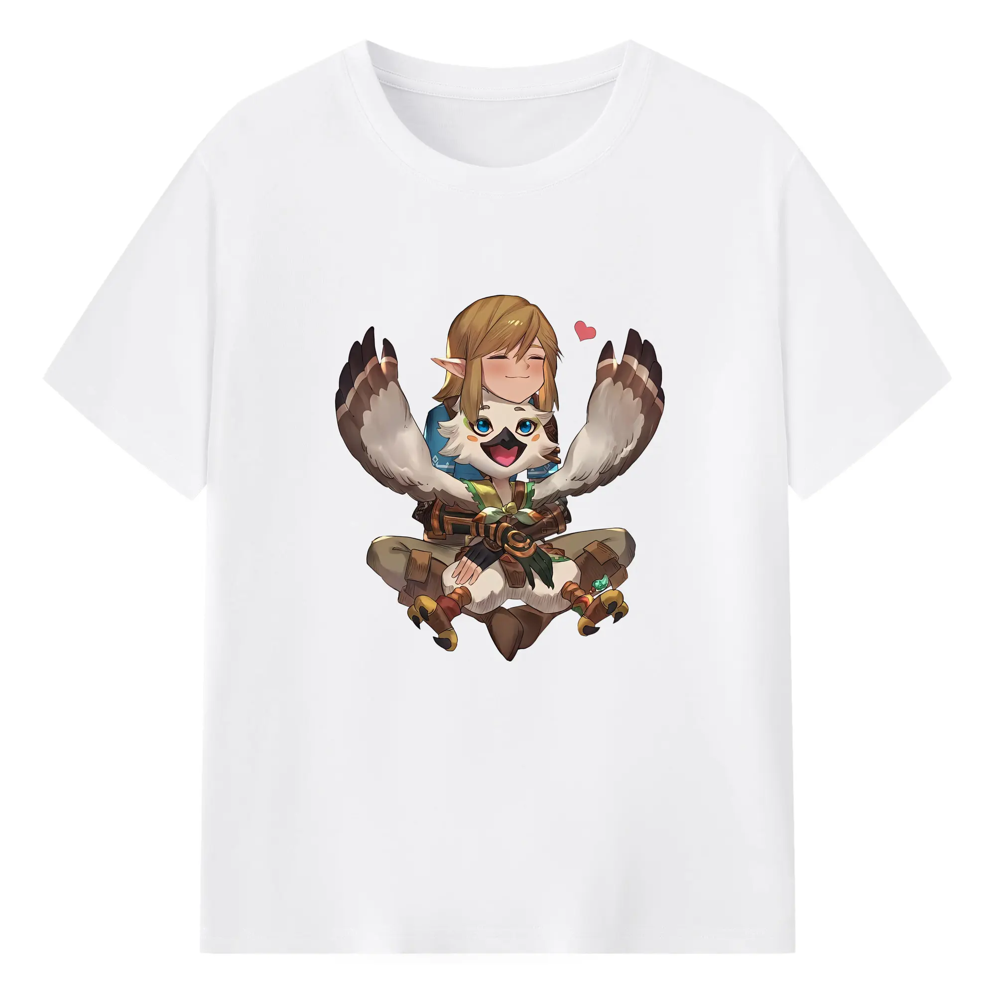ゼルダの伝説 グッズ,Revali - 綿100％ 半袖Tシャツ ・ フロントプリント ・ 快適 通気性 ・ 日常使い 散歩 スポーツ用