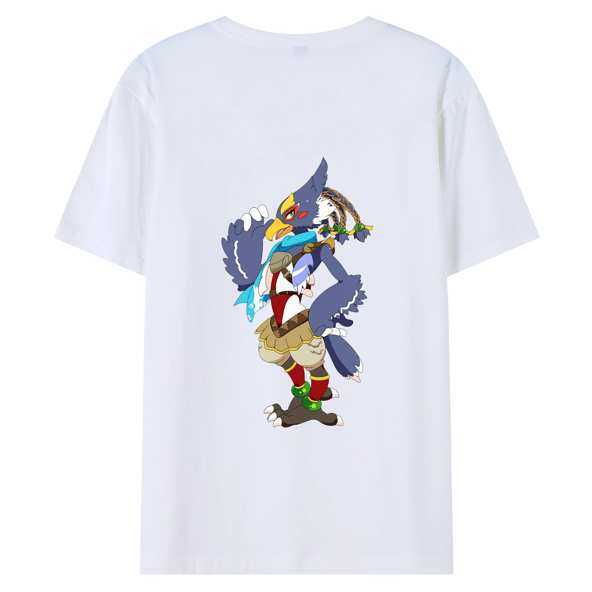 ゼルダの伝説 グッズ,Revali - 綿100％ 半袖Tシャツ ・ バックプリント ・ 快適 通気性 ・ 日常使い 散歩 スポーツ用