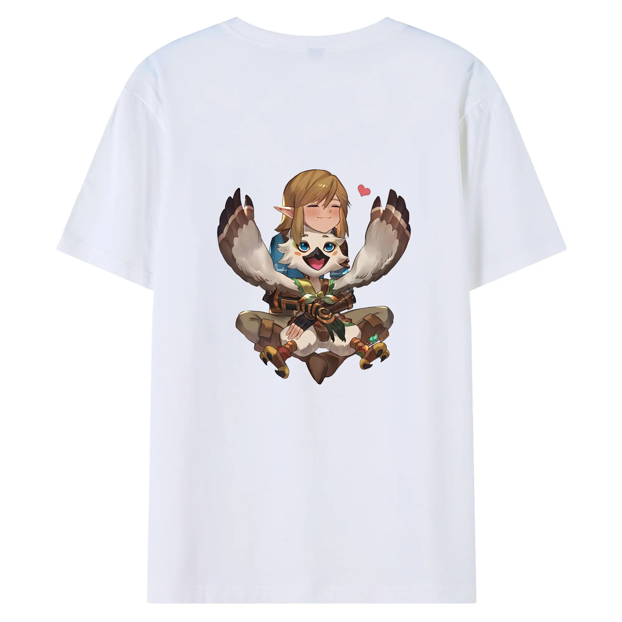 ゼルダの伝説 グッズ,Revali - 綿100％ 半袖Tシャツ ・ バックプリント ・ 快適 通気性 ・ 日常使い 散歩 スポーツ用