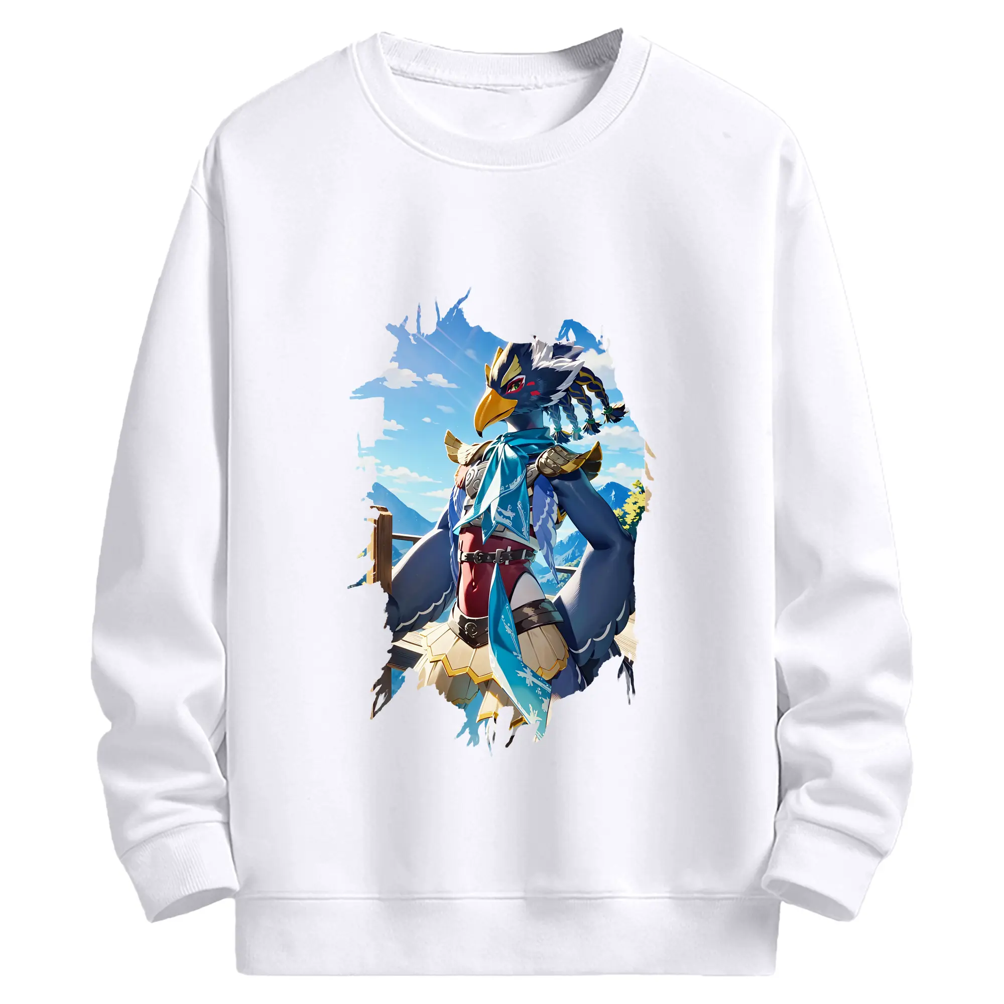 ゼルダの伝説 グッズ,Revali - 高品質 クルーネック スウェット ・ コットン59％ ポリエステル41％ ・ ユニセックス 長袖 トレーナー ・ カジュアル デイリー スポーツ 散歩用