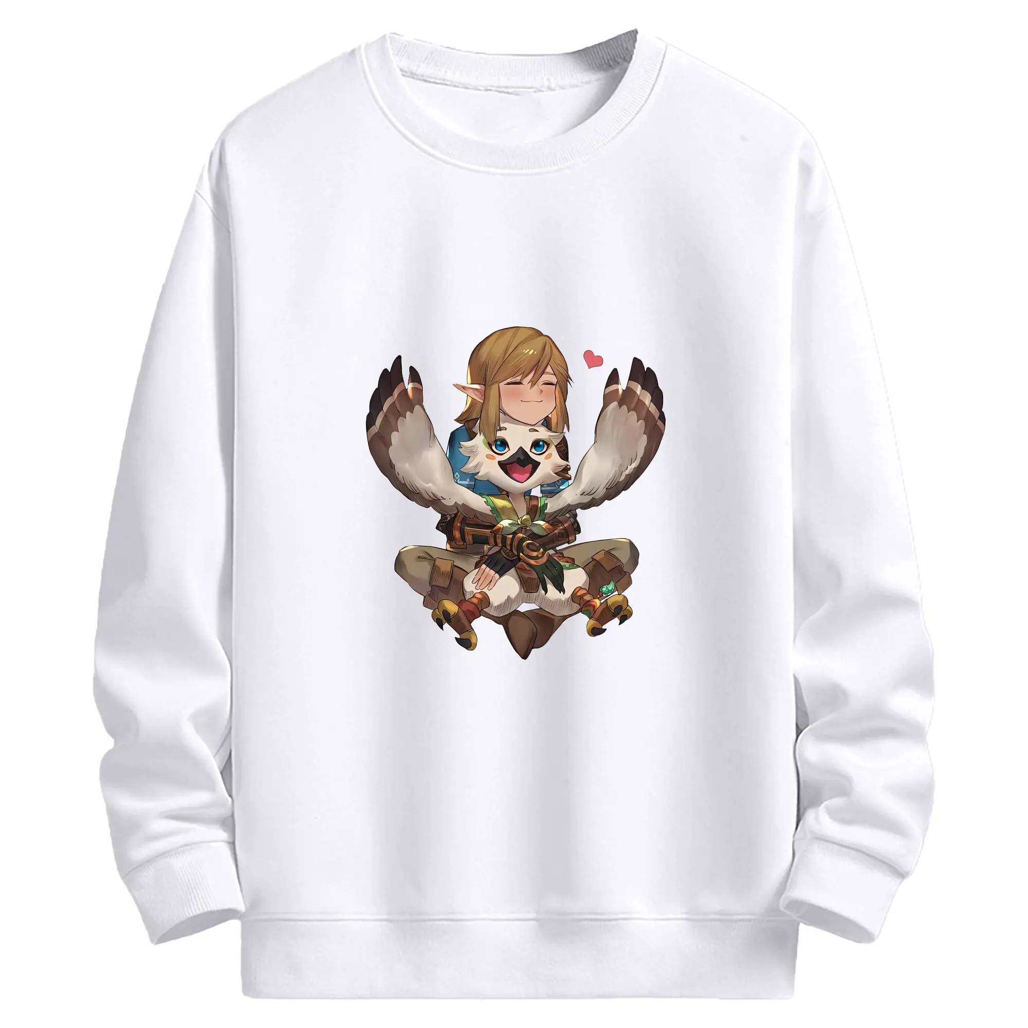 ゼルダの伝説 グッズ,Revali - 高品質 クルーネック スウェット ・ コットン59％ ポリエステル41％ ・ ユニセックス 長袖 トレーナー ・ カジュアル デイリー スポーツ 散歩用