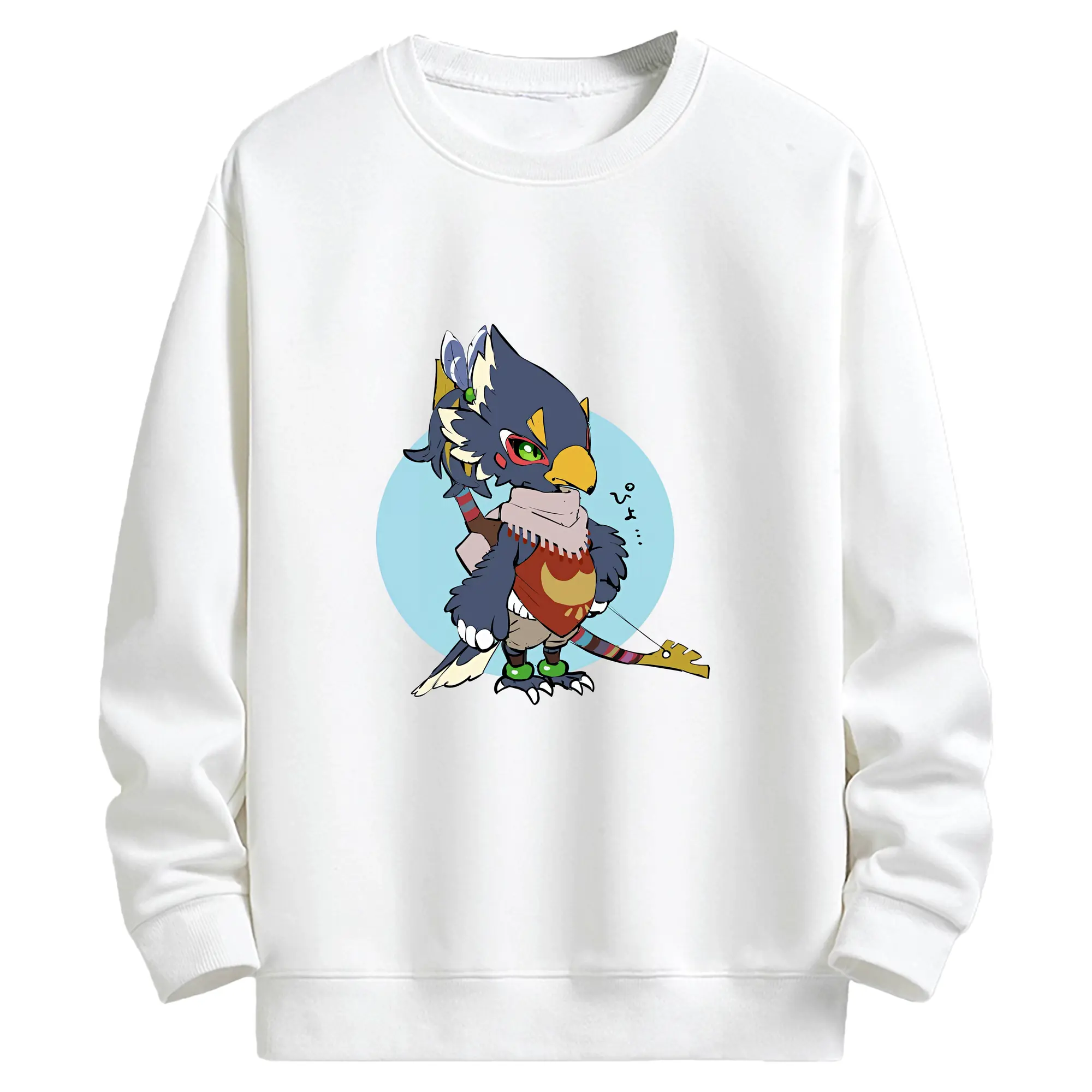 ゼルダの伝説 グッズ,Revali - キッズ クルーネックスウェットシャツ ・ フロントプリント ・ 綿80％ ポリエステル20％ ・ 快適 通学 スポーツ 日常使い お散歩用