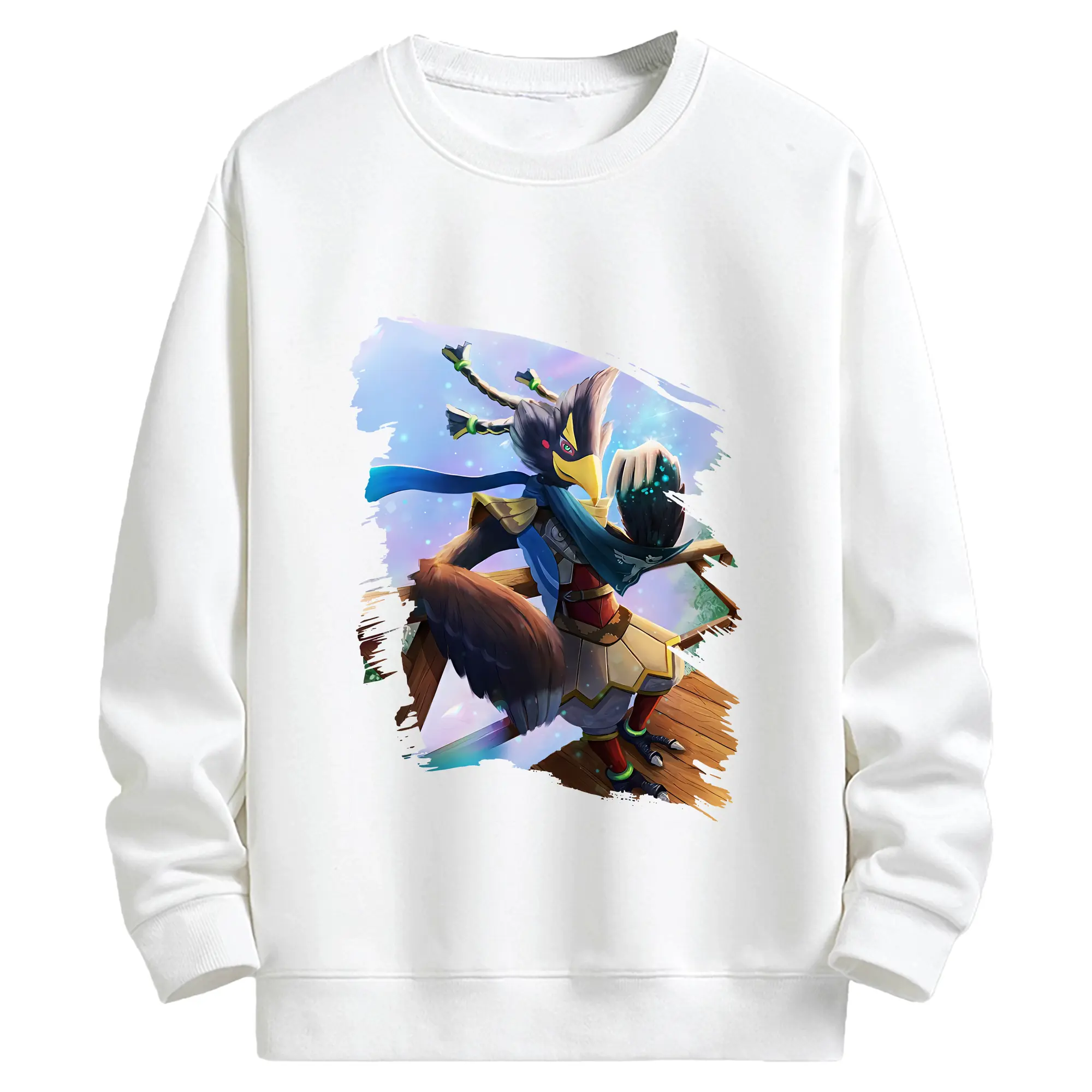 ゼルダの伝説 グッズ,Revali - キッズ クルーネックスウェットシャツ ・ フロントプリント ・ 綿80％ ポリエステル20％ ・ 快適 通学 スポーツ 日常使い お散歩用