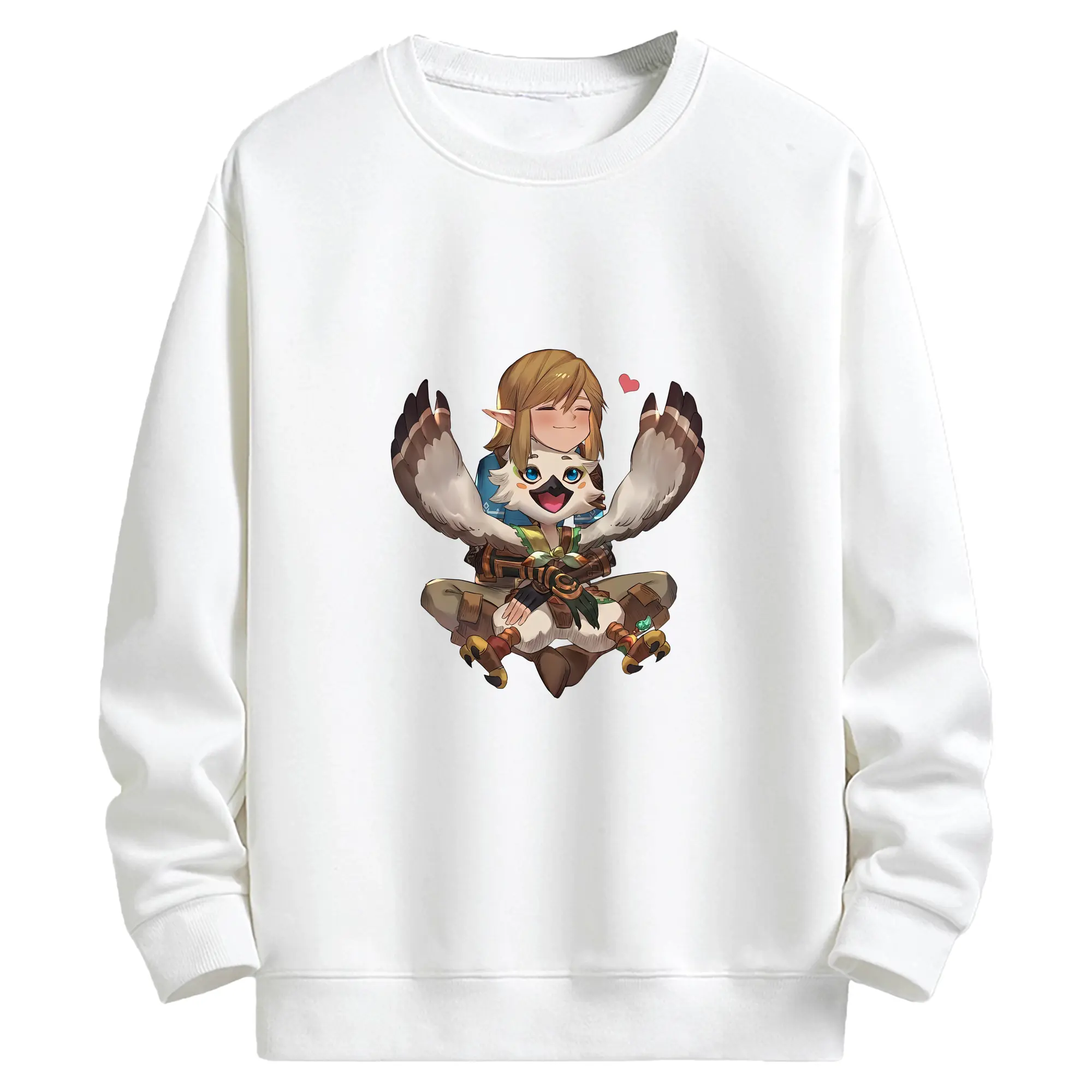 ゼルダの伝説 グッズ,Revali - キッズ クルーネックスウェットシャツ ・ フロントプリント ・ 綿80％ ポリエステル20％ ・ 快適 通学 スポーツ 日常使い お散歩用