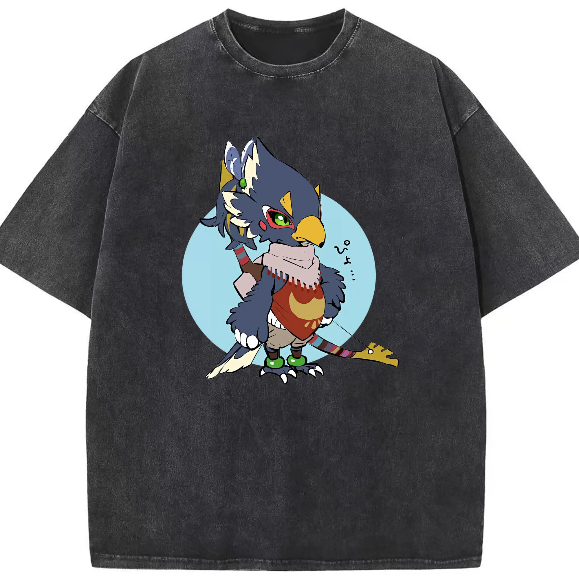 ゼルダの伝説 グッズ,Revali - 綿100％ ヴィンテージ風 半袖Tシャツ ・ フロントプリント ・ 柔らか肌触り ・ 通気性 快適 ・ スポーツ カジュアル 外出用