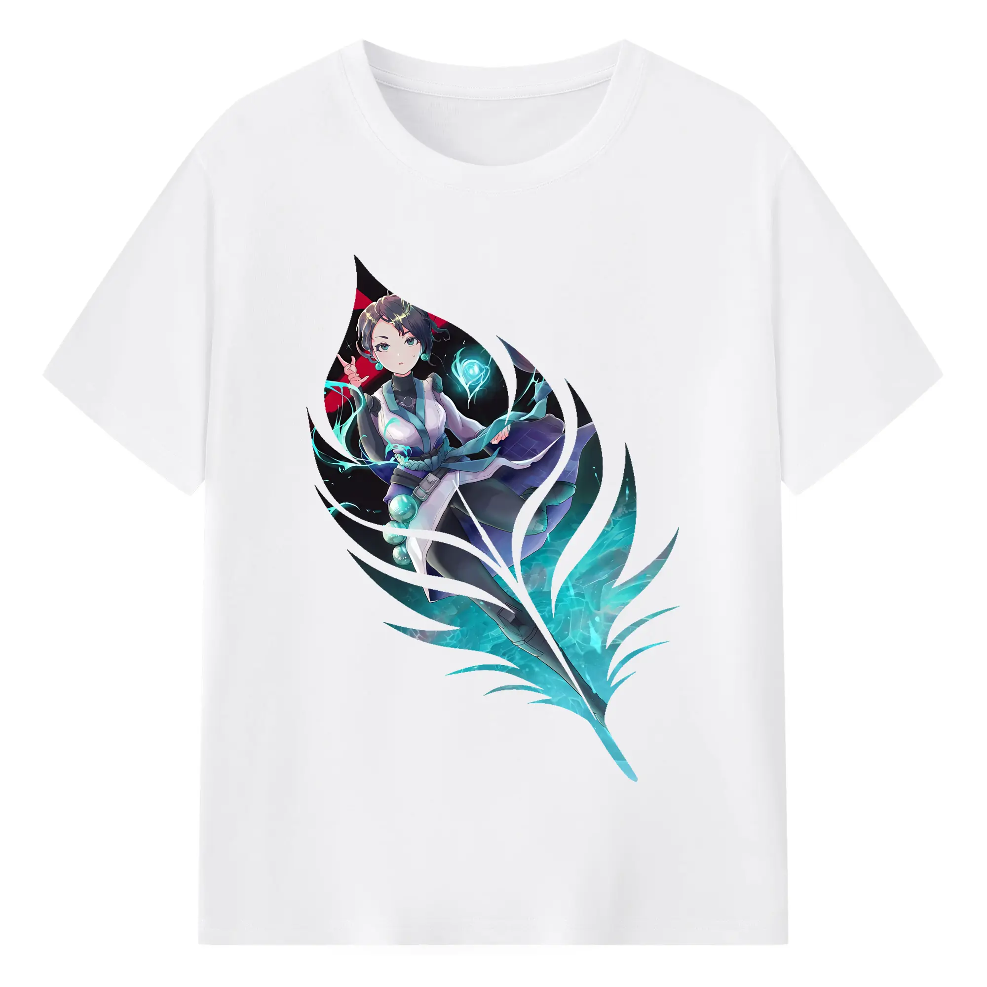 VALORANT グッズ,セージ - 綿100％ 半袖Tシャツ ・ フロントプリント ・ 快適 通気性 ・ 日常使い 散歩 スポーツ用