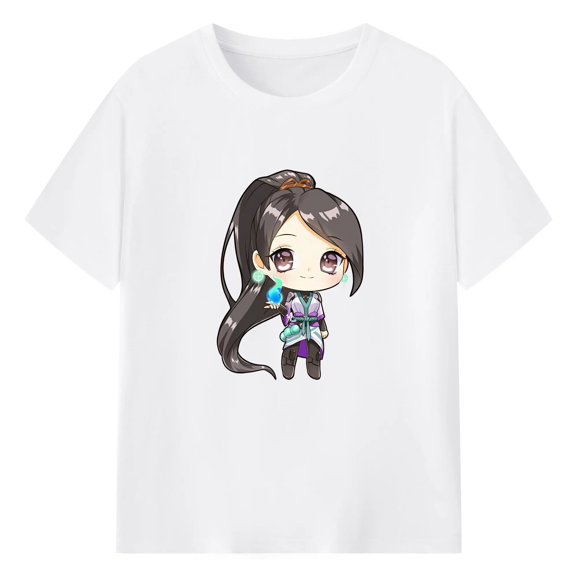 VALORANT グッズ,セージ - 綿100％ 半袖Tシャツ ・ フロントプリント ・ 快適 通気性 ・ 日常使い 散歩 スポーツ用