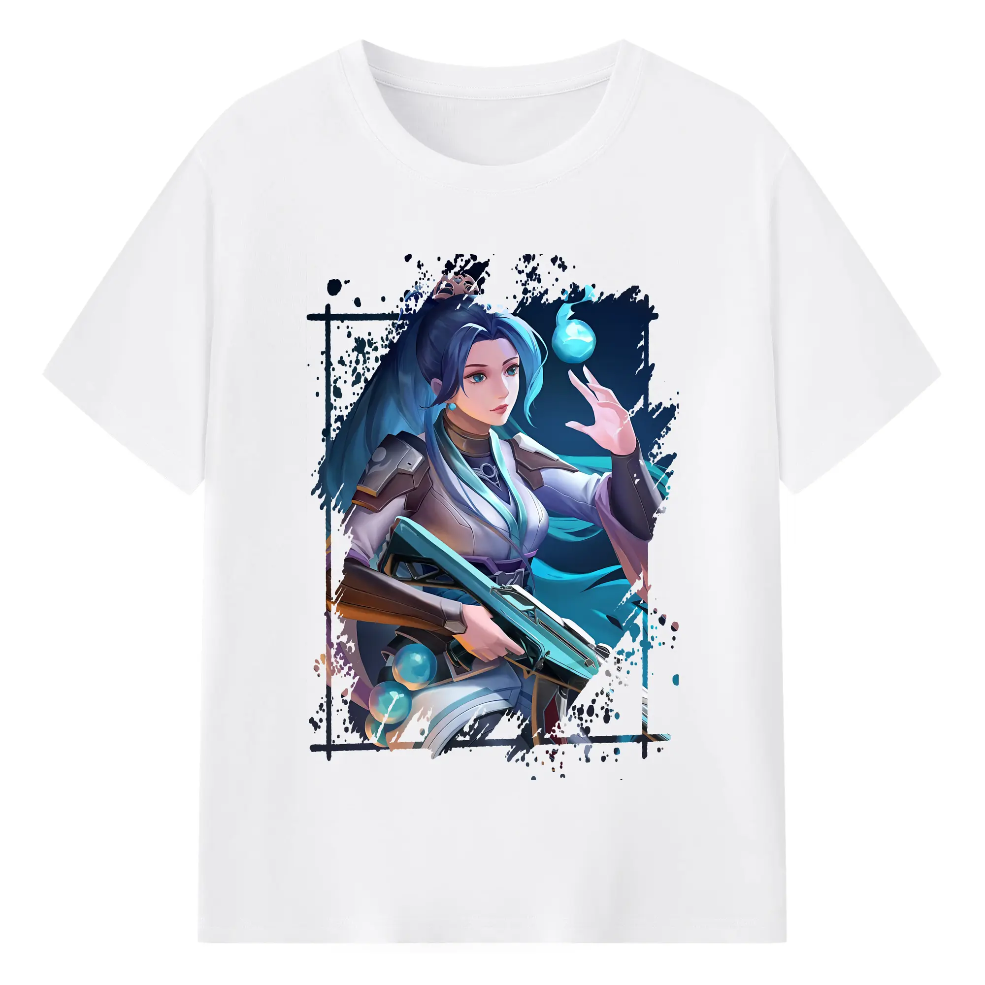 VALORANT グッズ,セージ - 綿100％ 半袖Tシャツ ・ フロントプリント ・ 快適 通気性 ・ 日常使い 散歩 スポーツ用