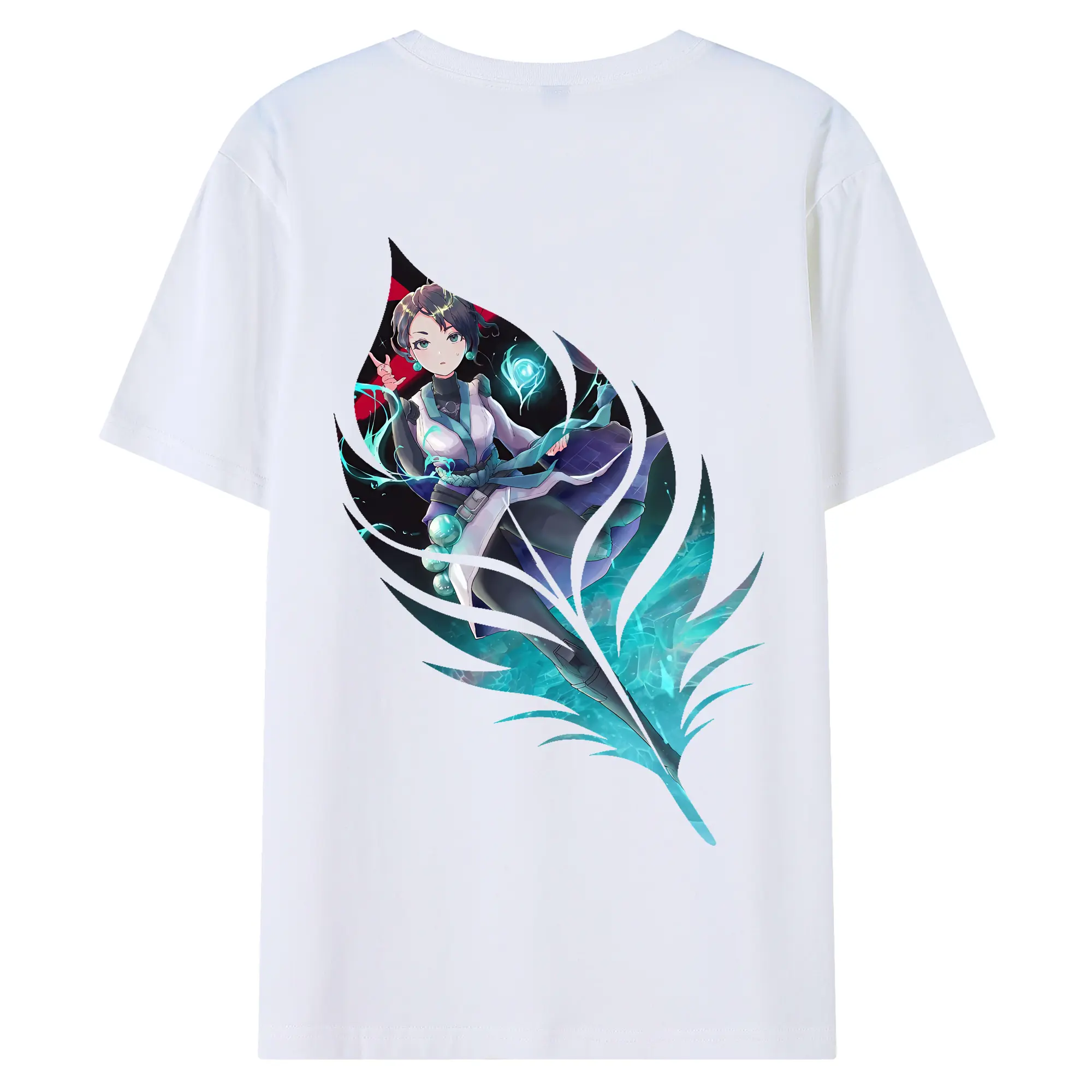 VALORANT グッズ,セージ - 綿100％ 半袖Tシャツ ・ バックプリント ・ 快適 通気性 ・ 日常使い 散歩 スポーツ用