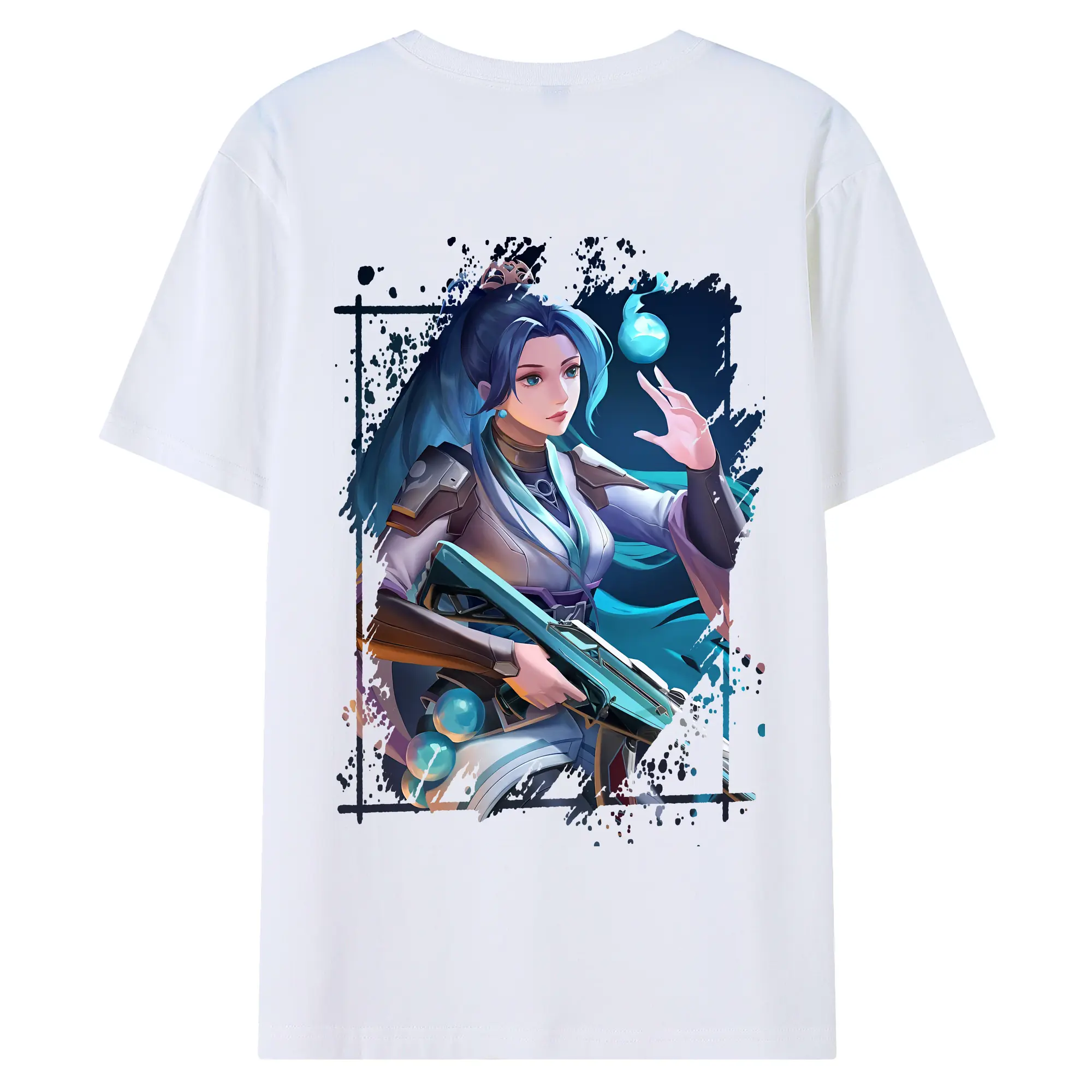 VALORANT グッズ,セージ - 綿100％ 半袖Tシャツ ・ バックプリント ・ 快適 通気性 ・ 日常使い 散歩 スポーツ用