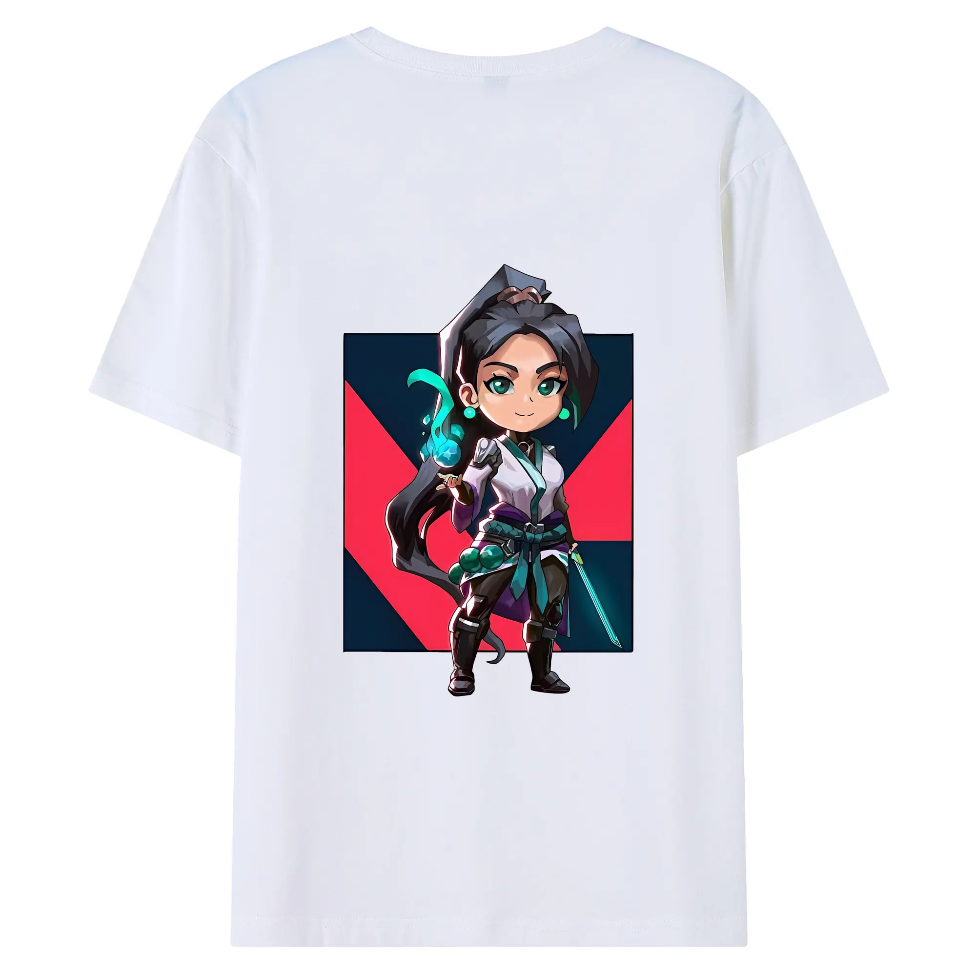 VALORANT グッズ,セージ - 綿100％ 半袖Tシャツ ・ バックプリント ・ 快適 通気性 ・ 日常使い 散歩 スポーツ用