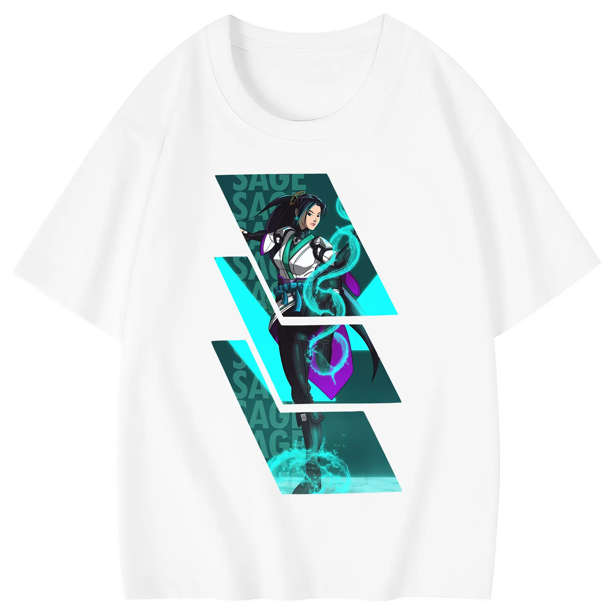 VALORANT グッズ,セージ - 綿100％ キッズTシャツ ・ フロントプリント ・ 快適 通気性 ・ スポーツ カジュアル 散歩用