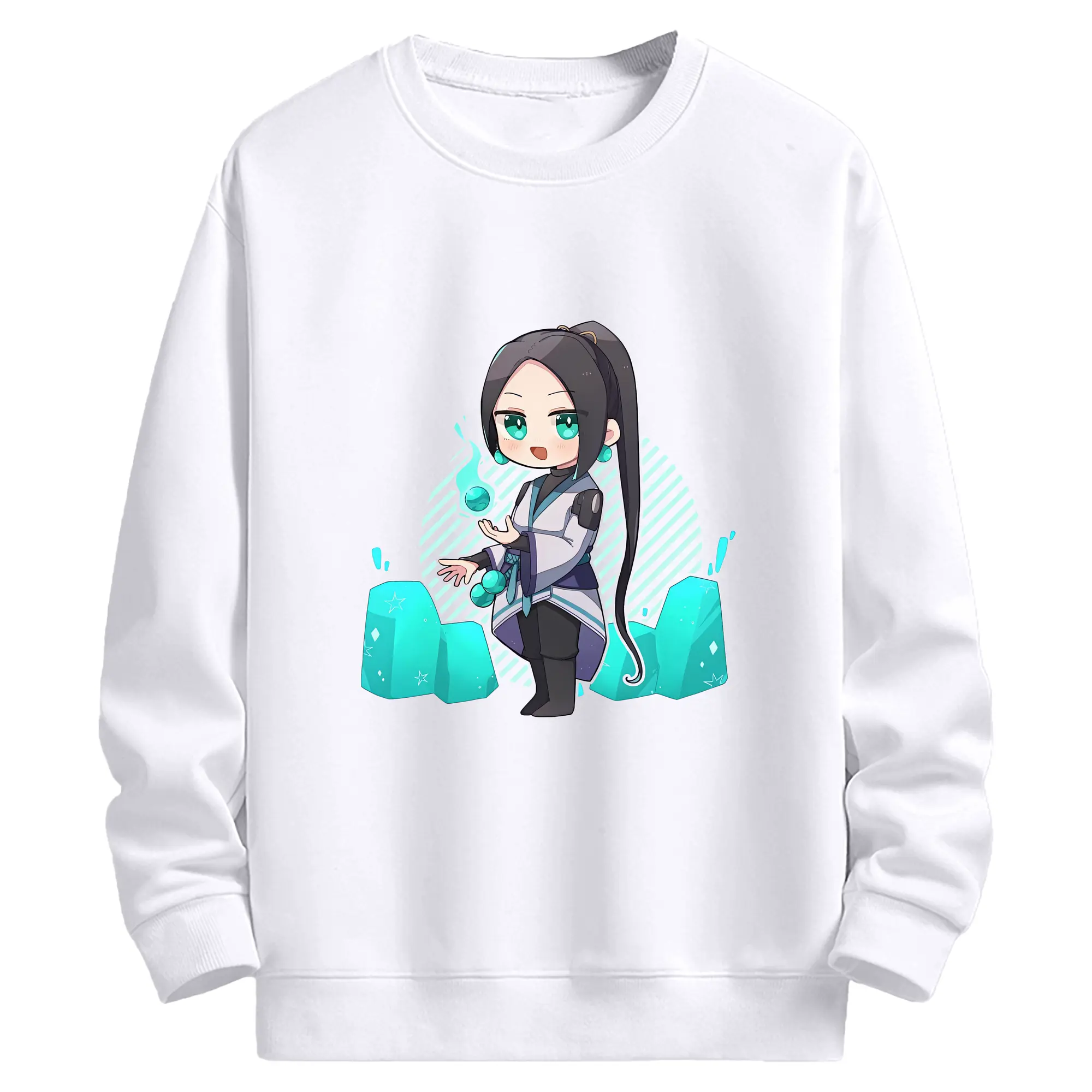 VALORANT グッズ,セージ - 高品質 クルーネック スウェット ・ コットン59％ ポリエステル41％ ・ ユニセックス 長袖 トレーナー ・ カジュアル デイリー スポーツ 散歩用