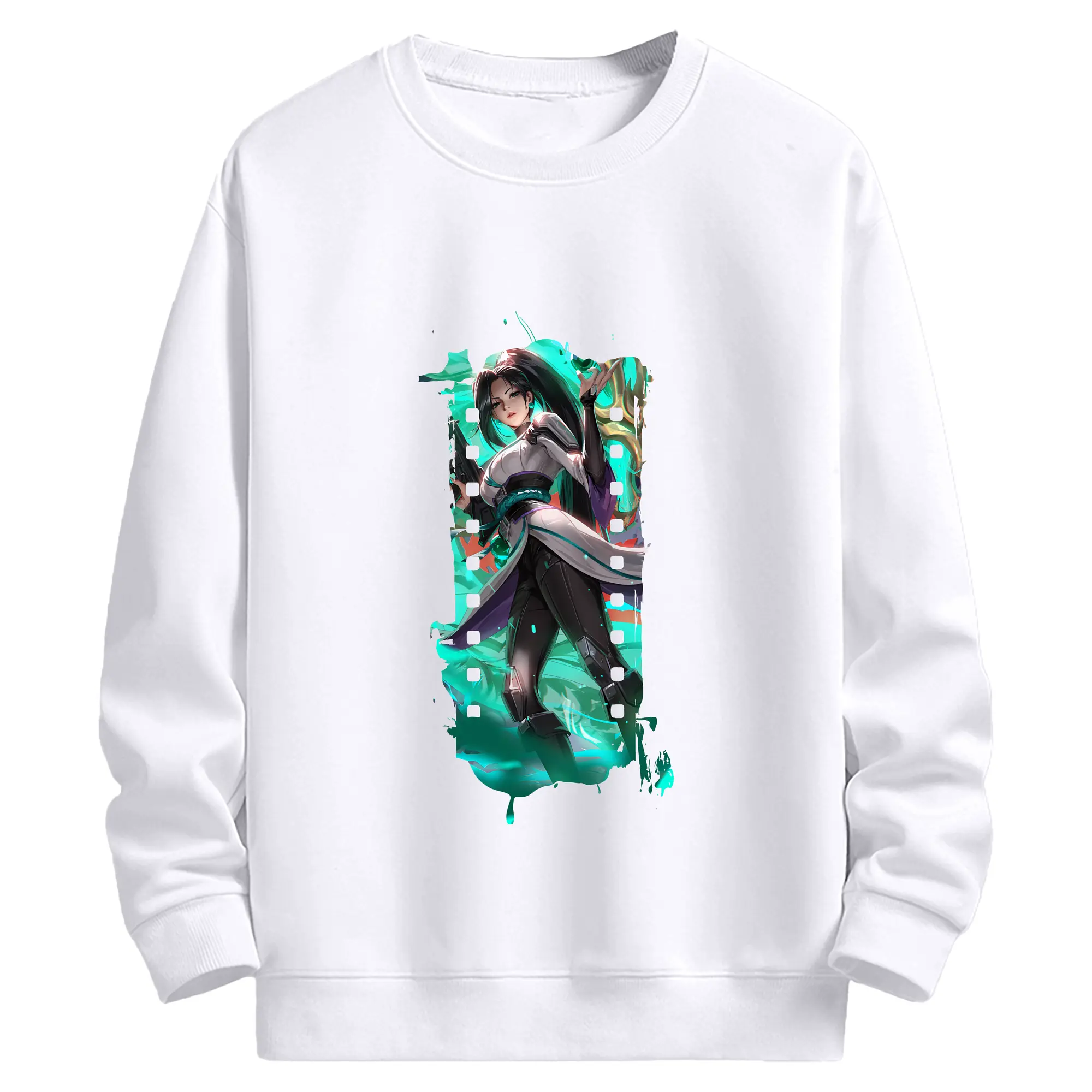 VALORANT グッズ,セージ - 高品質 クルーネック スウェット ・ コットン59％ ポリエステル41％ ・ ユニセックス 長袖 トレーナー ・ カジュアル デイリー スポーツ 散歩用