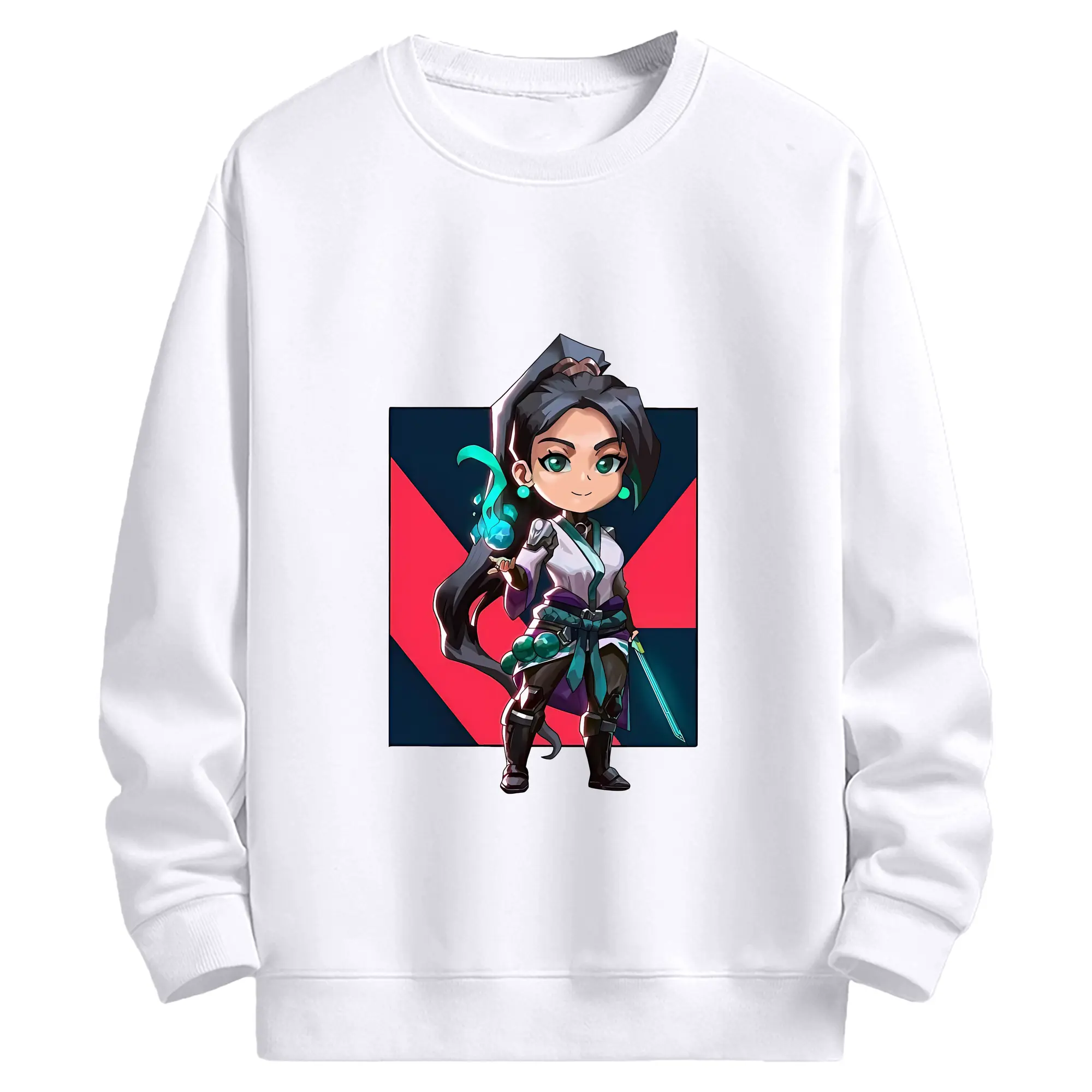 VALORANT グッズ,セージ - 高品質 クルーネック スウェット ・ コットン59％ ポリエステル41％ ・ ユニセックス 長袖 トレーナー ・ カジュアル デイリー スポーツ 散歩用