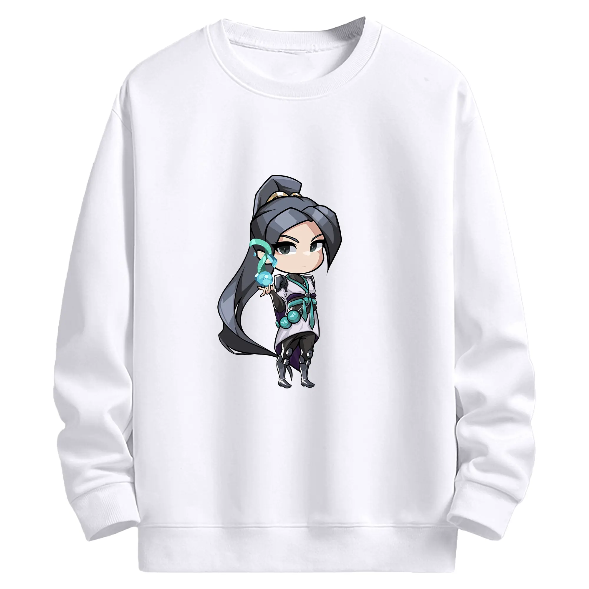 VALORANT グッズ,セージ - 高品質 クルーネック スウェット ・ コットン59％ ポリエステル41％ ・ ユニセックス 長袖 トレーナー ・ カジュアル デイリー スポーツ 散歩用