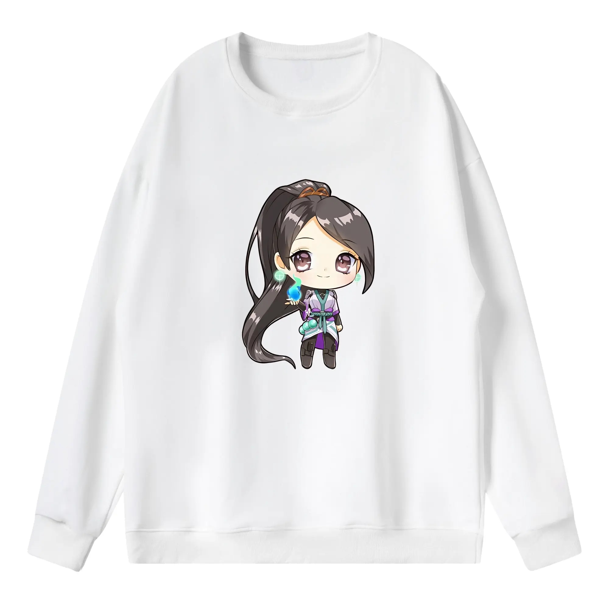 VALORANT グッズ,セージ - 薄手 クルーネック スウェット 裏毛260g · ポリエステル 春秋向け カジュアル 男女兼用 · トレーナー デイリー スポーツ 散歩に最適