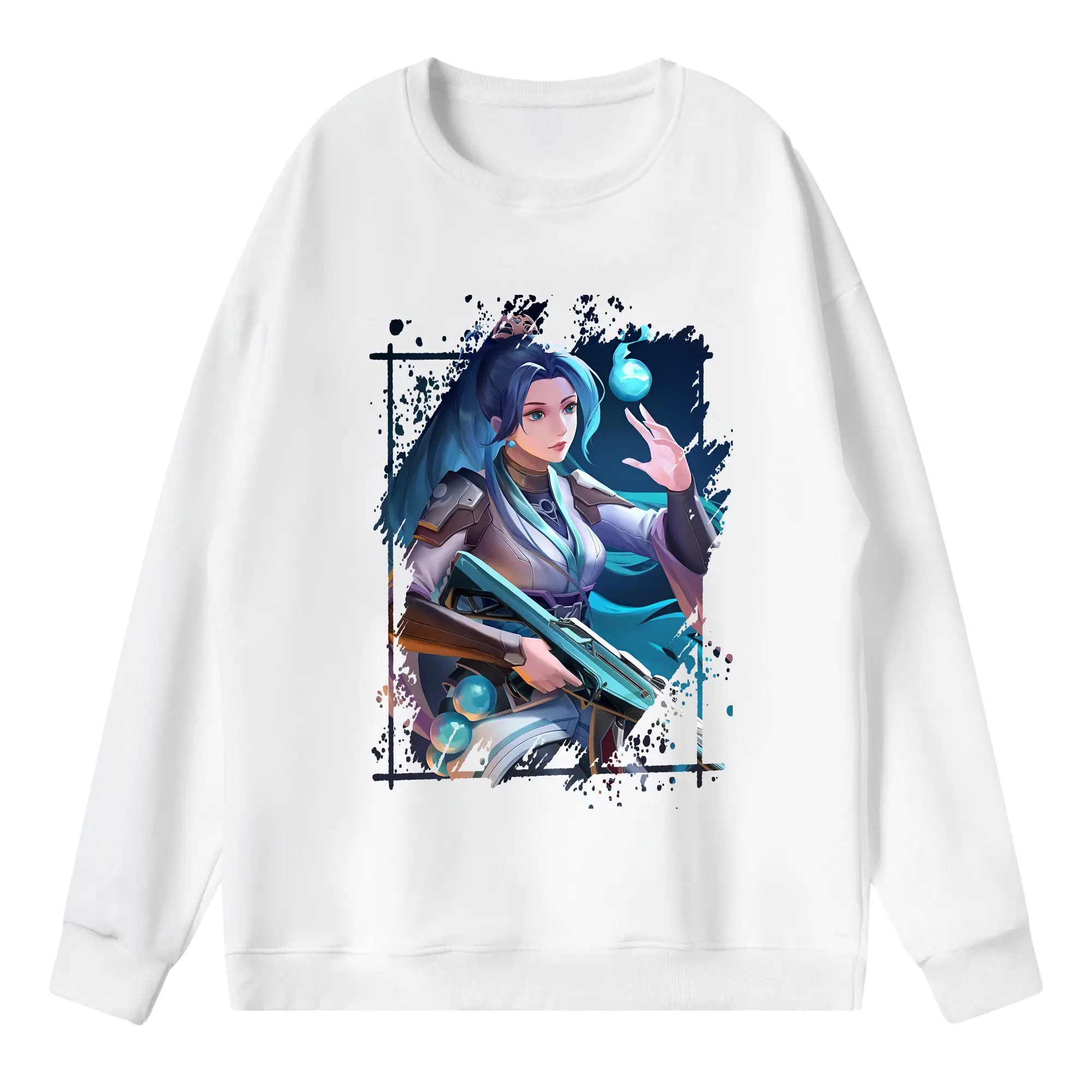 VALORANT グッズ,セージ - 薄手 クルーネック スウェット 裏毛260g · ポリエステル 春秋向け カジュアル 男女兼用 · トレーナー デイリー スポーツ 散歩に最適