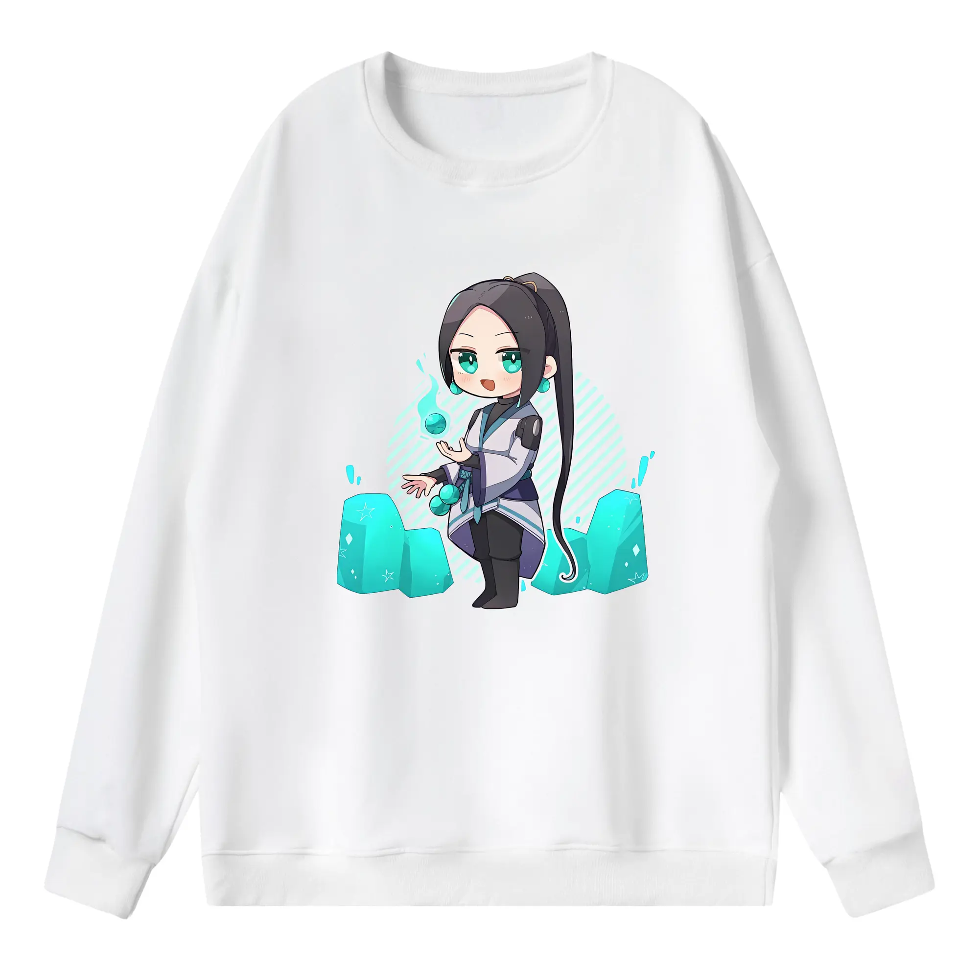 VALORANT グッズ,セージ - 薄手 クルーネック スウェット 裏毛260g · ポリエステル 春秋向け カジュアル 男女兼用 · トレーナー デイリー スポーツ 散歩に最適